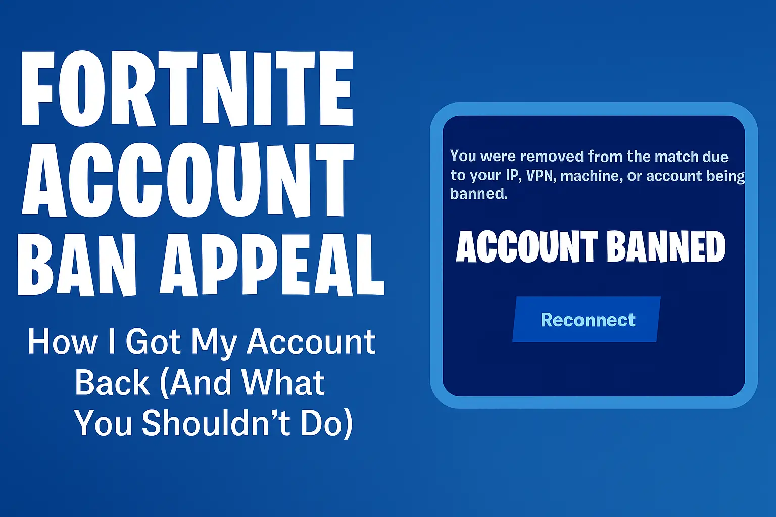 Fortnite Account Ban Appeal 