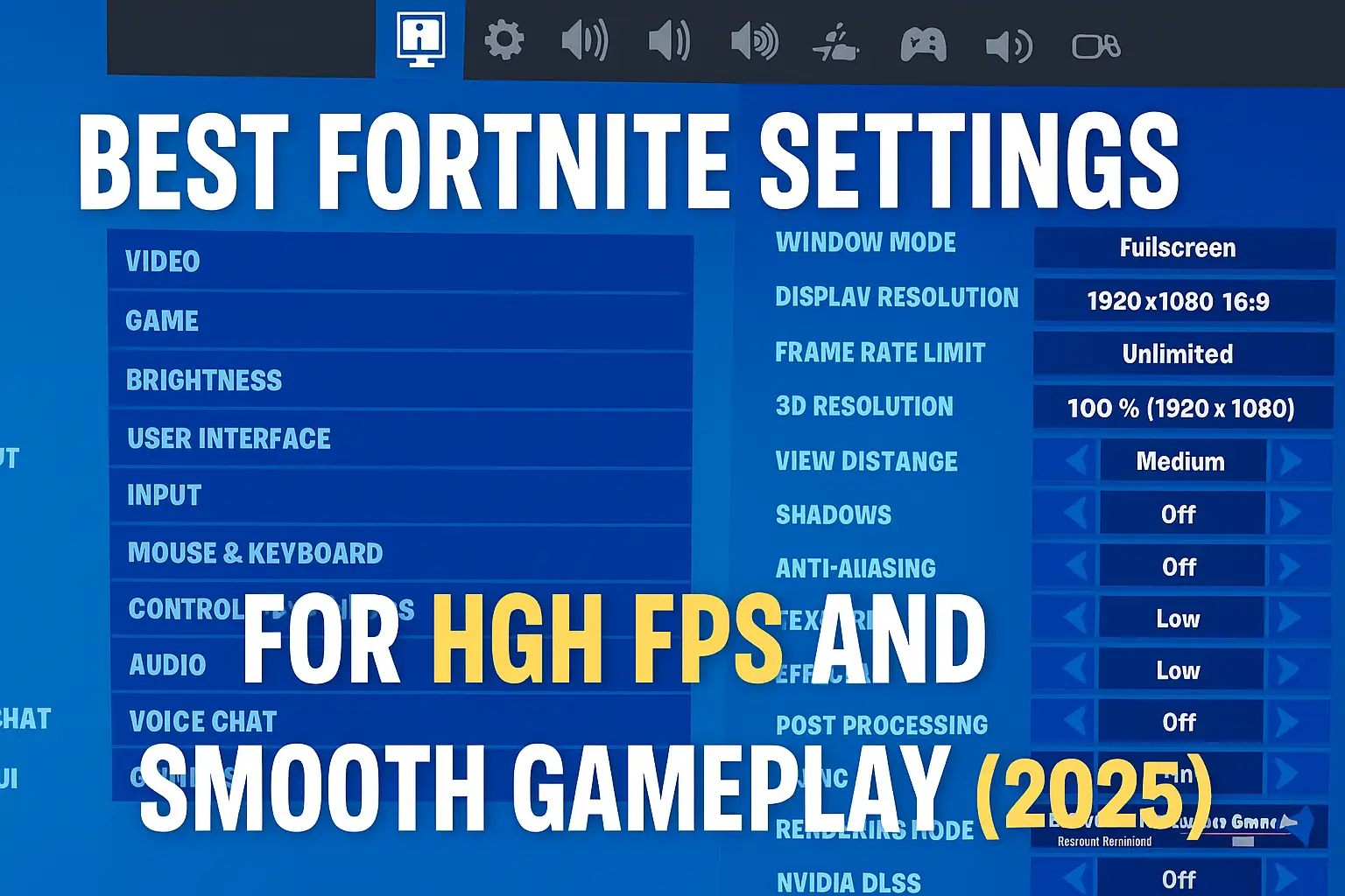 Best Fortnite Settings for High FPS and Smooth Gameplay