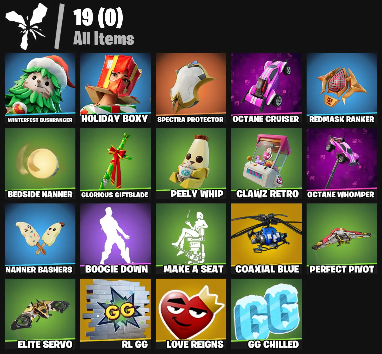 [PC/PSN/XBOX] 2 skins | Coaxial Blue | Winterfest Bushranger | Holiday Boxy | Spectra Protector | Octane Cruiser | Redmask Ranker | Bedside Nanner | 100 VB