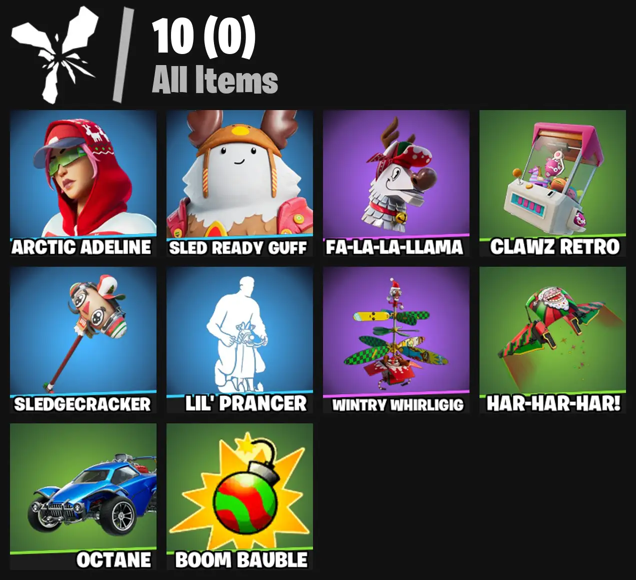 [PC/PSN/XBOX] 2 skins | Arctic Adeline | Sled Ready Guff | Fa-la-la-Llama | Clawz Retro | Sledgecracker | Lil' Prancer | Wintry Whirligig | 0 VB