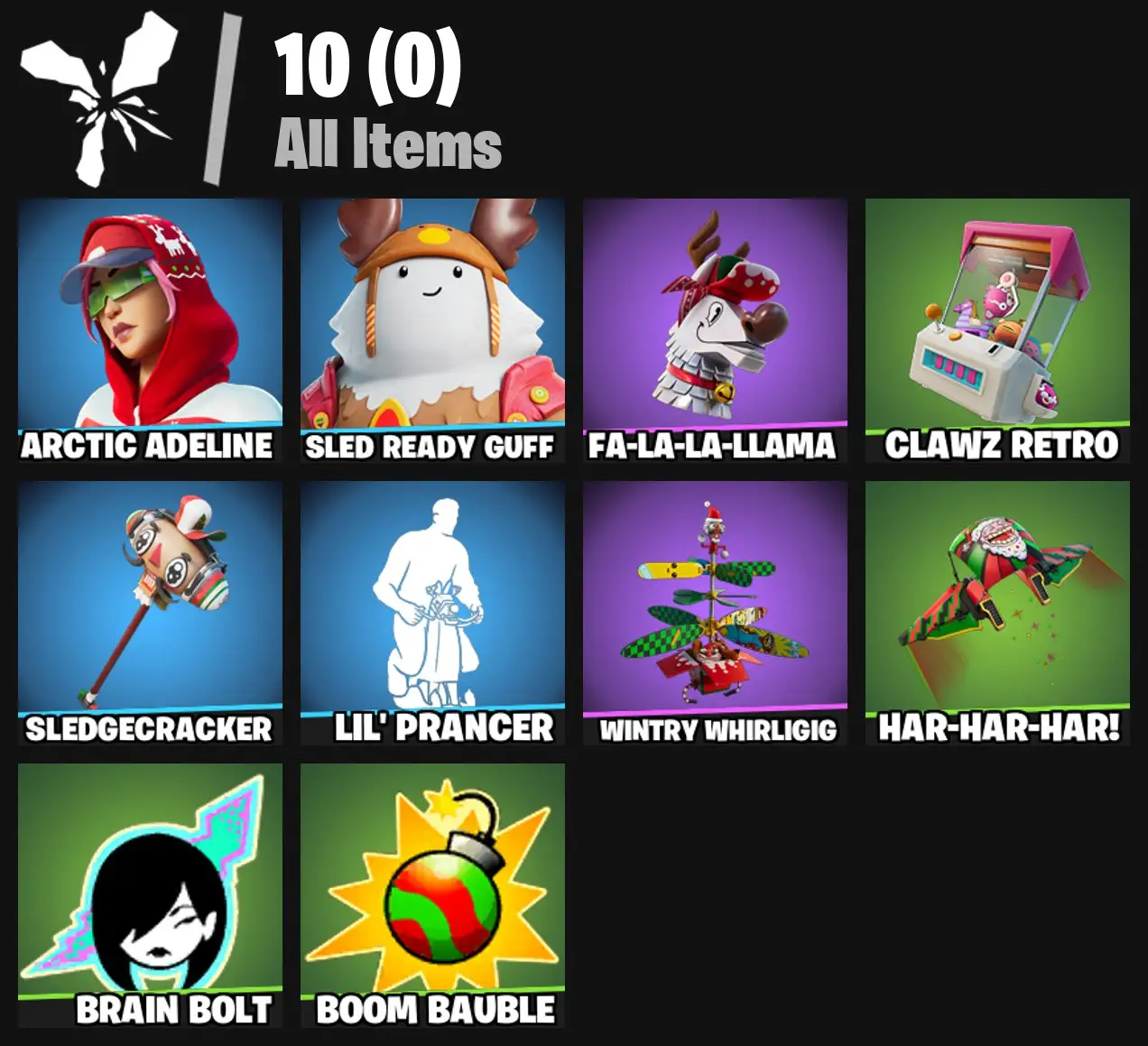 [PC/PSN/XBOX] 2 skins | Arctic Adeline | Sled Ready Guff | Fa-la-la-Llama | Clawz Retro | Sledgecracker | Lil' Prancer | Wintry Whirligig | 0 VB