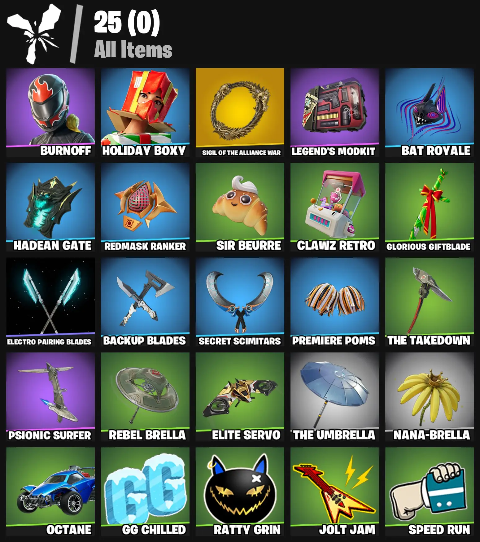 [PC/PSN/XBOX] 2 skins | Sigil of the Alliance War | Burnoff | Holiday Boxy | Legend's Modkit | Bat Royale | Hadean Gate | Redmask Ranker | 100 VB