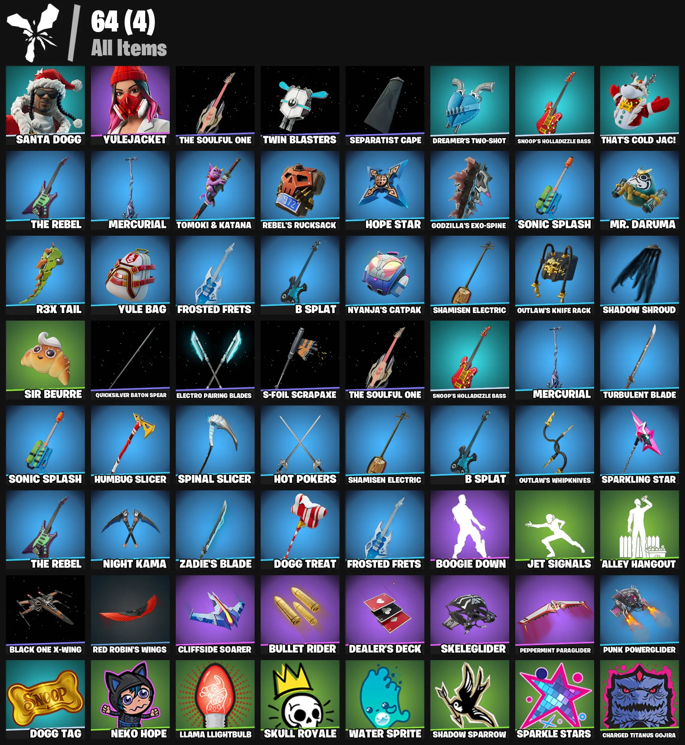 [PC/PSN/XBOX] 2 skins | Santa Dogg | Yulejacket | The Soulful One | Twin Blasters | Separatist Cape | Dreamer's Two-Shot | Snoop's Holladizzle Bass | 0 VB