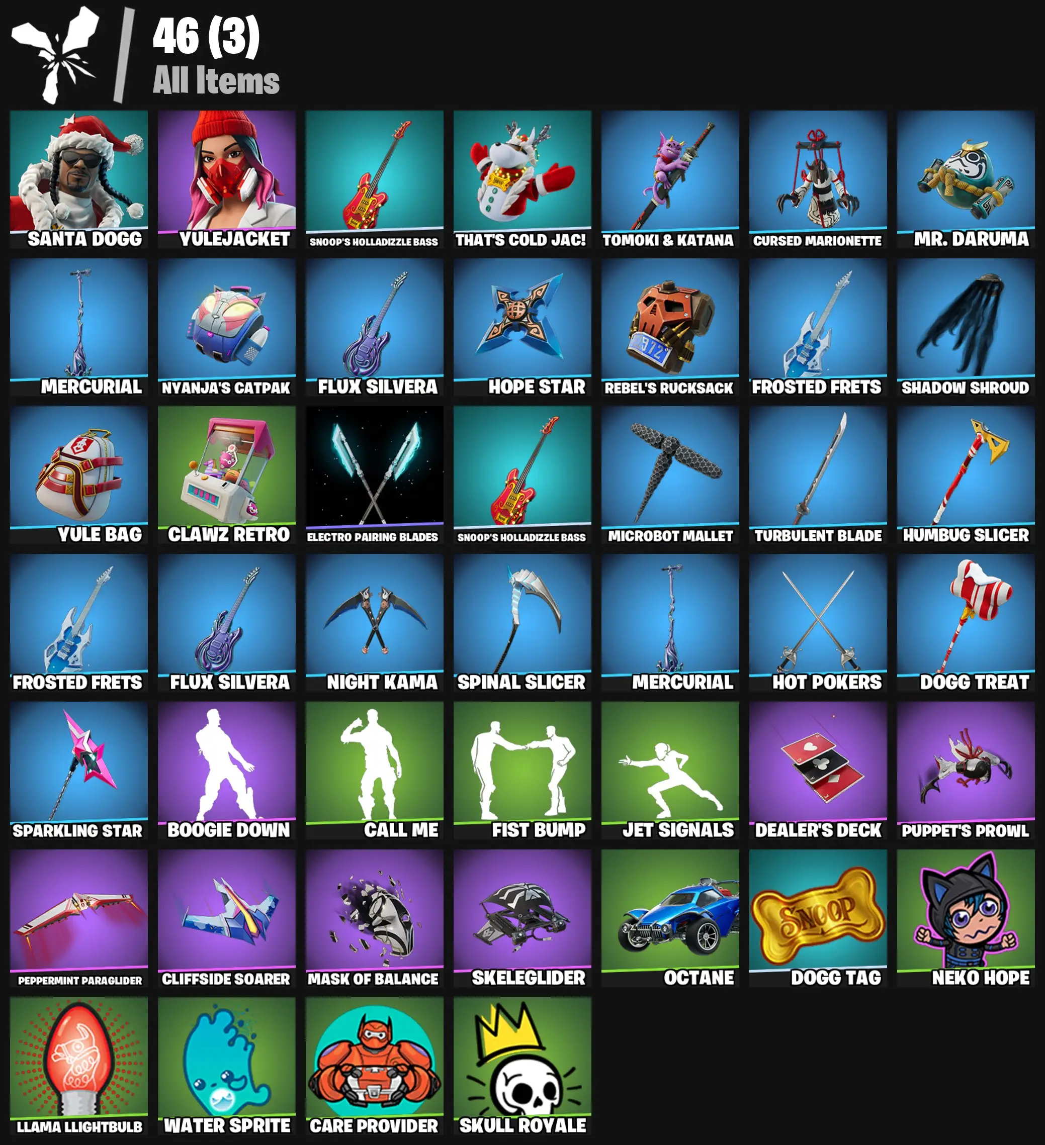 [PC/PSN/XBOX] 2 skins | Santa Dogg | Yulejacket | Snoop's Holladizzle Bass | That's Cold Jac! | Tomoki & Katana | Cursed Marionette | Mr. Daruma | 100 VB