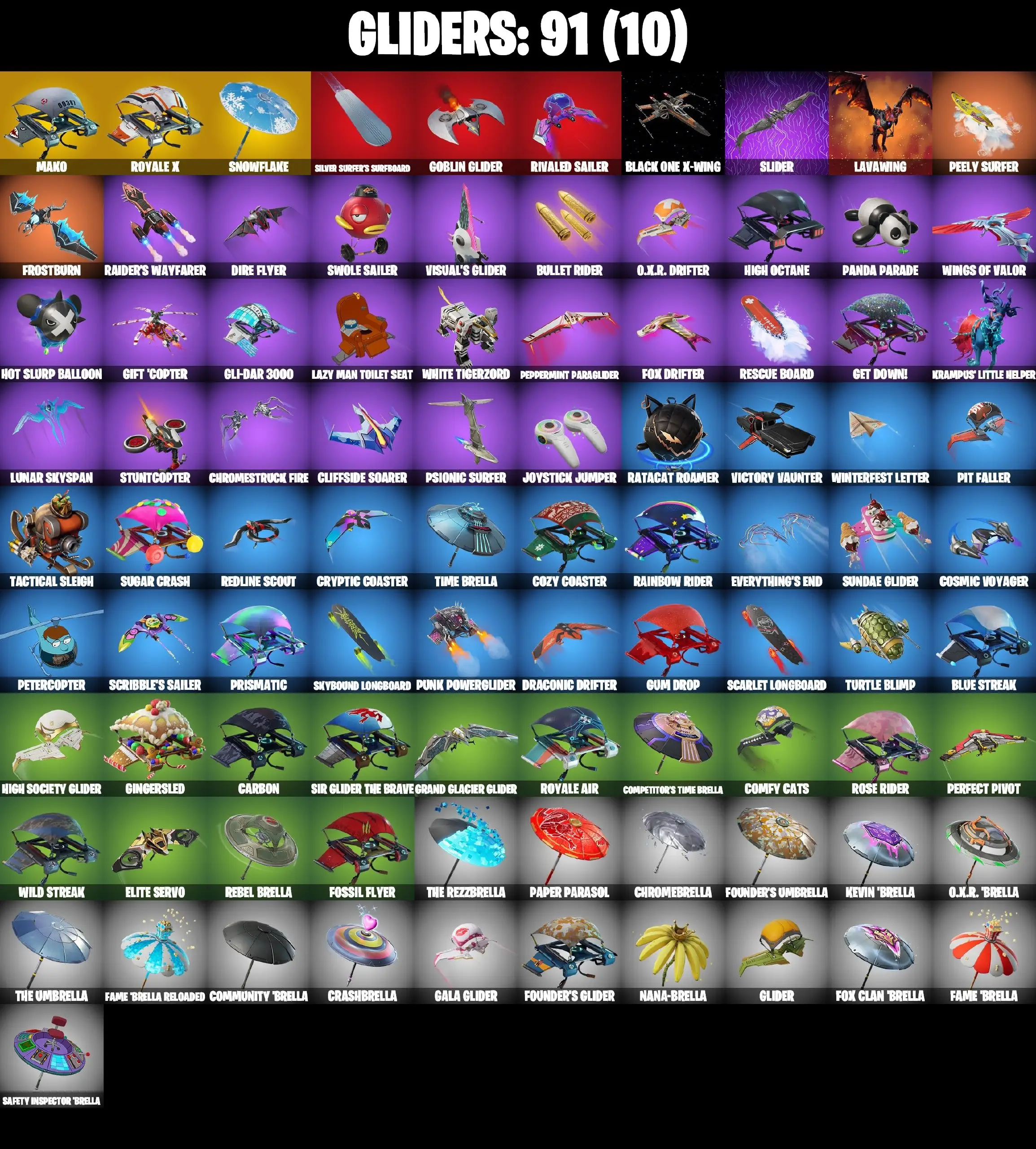 225 SKINS / OG RENEGADE RAIDER / PURPLE OG SKULL TROOPER / BLACK KNIGHT