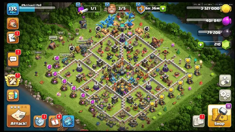 TH14 🔥 Strong Heroes ✔ Queen 58 | BK 46| Upgraded Defenses | Good Walls | Powerful Troops | BH9 | Instant Delivery 🚀 Priced Low