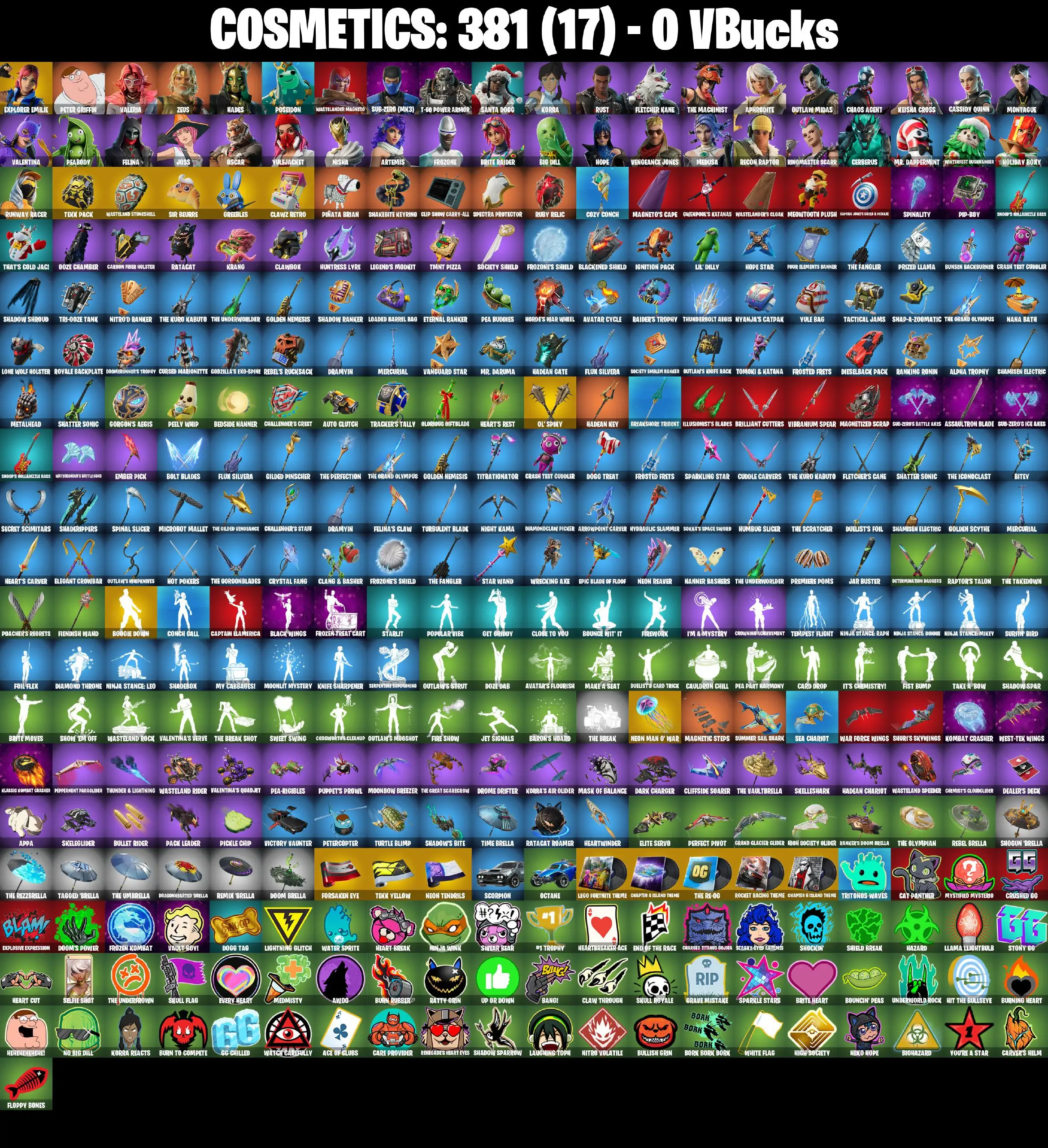 [PC/XBOX] 41 Skins | Frozone | Montague | Mr. Dappermint | Joss | Keisha Cross | Poseidon | Vengeance Jones | Hades | Oscar