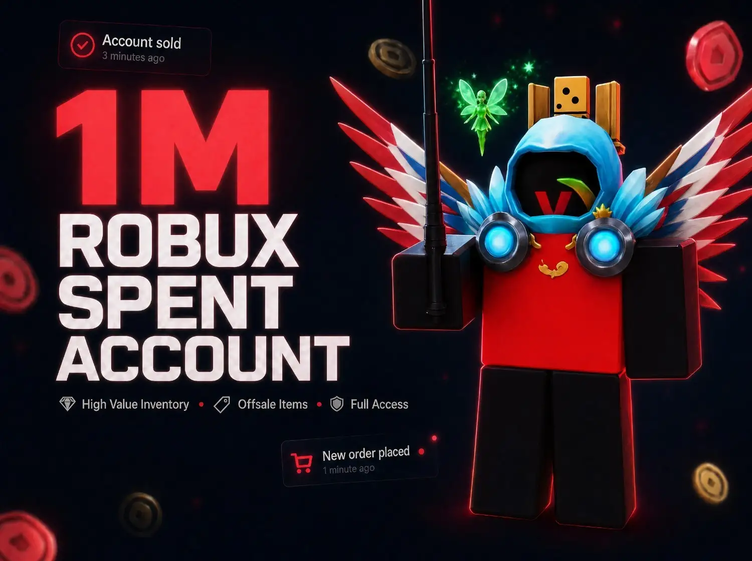1M Robux Spent OG Account 🔥