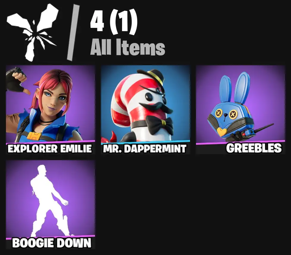 [PC/PSN/XBOX] 2 skins | Explorer Emilie | Mr. Dappermint | Greebles | Boogie Down | 0 VB