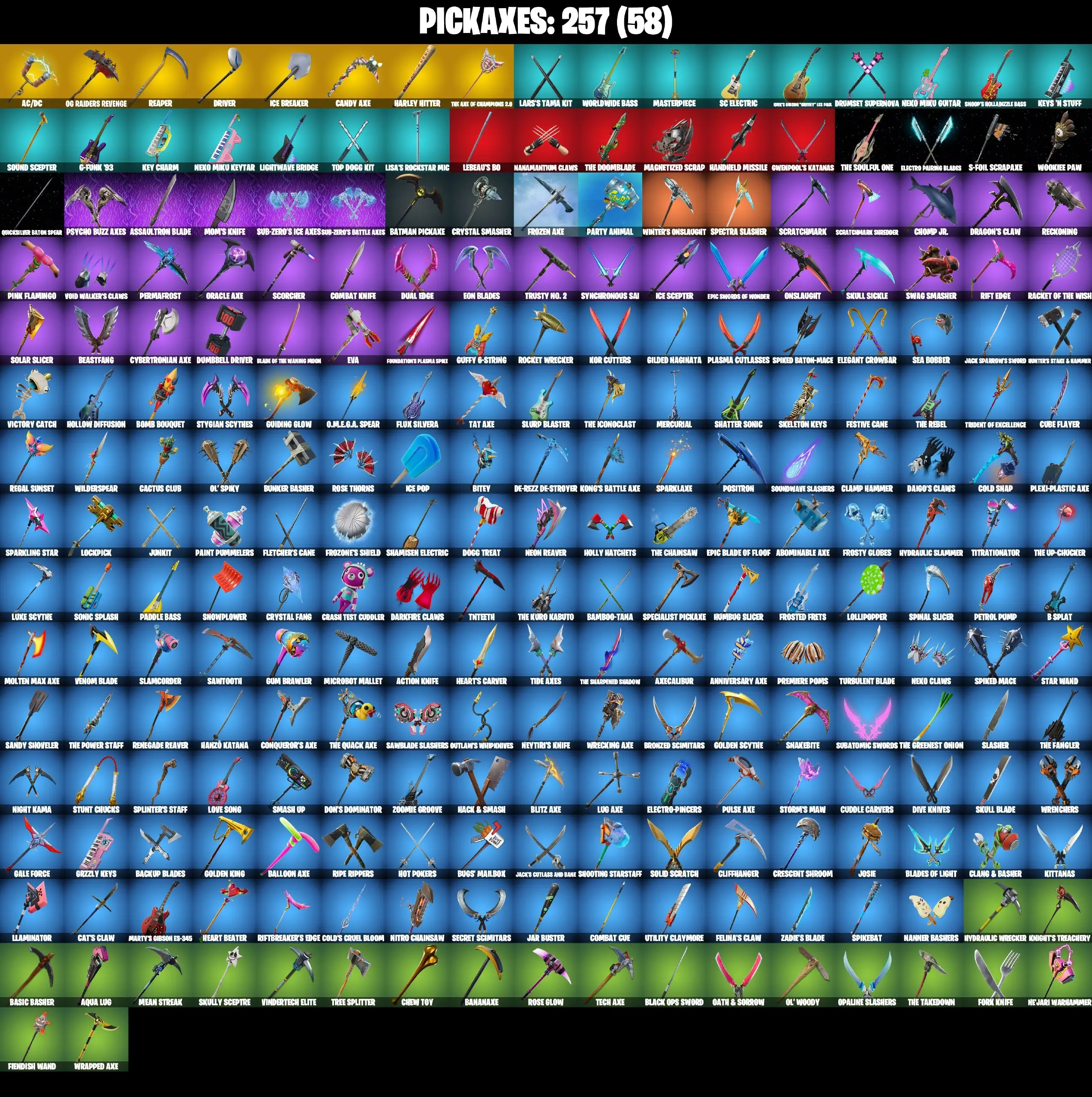 268 SKINS / OG SKULL TROOPER / BLACK KNIGHT / OG AERIAL ASSAULT ONE OG STW