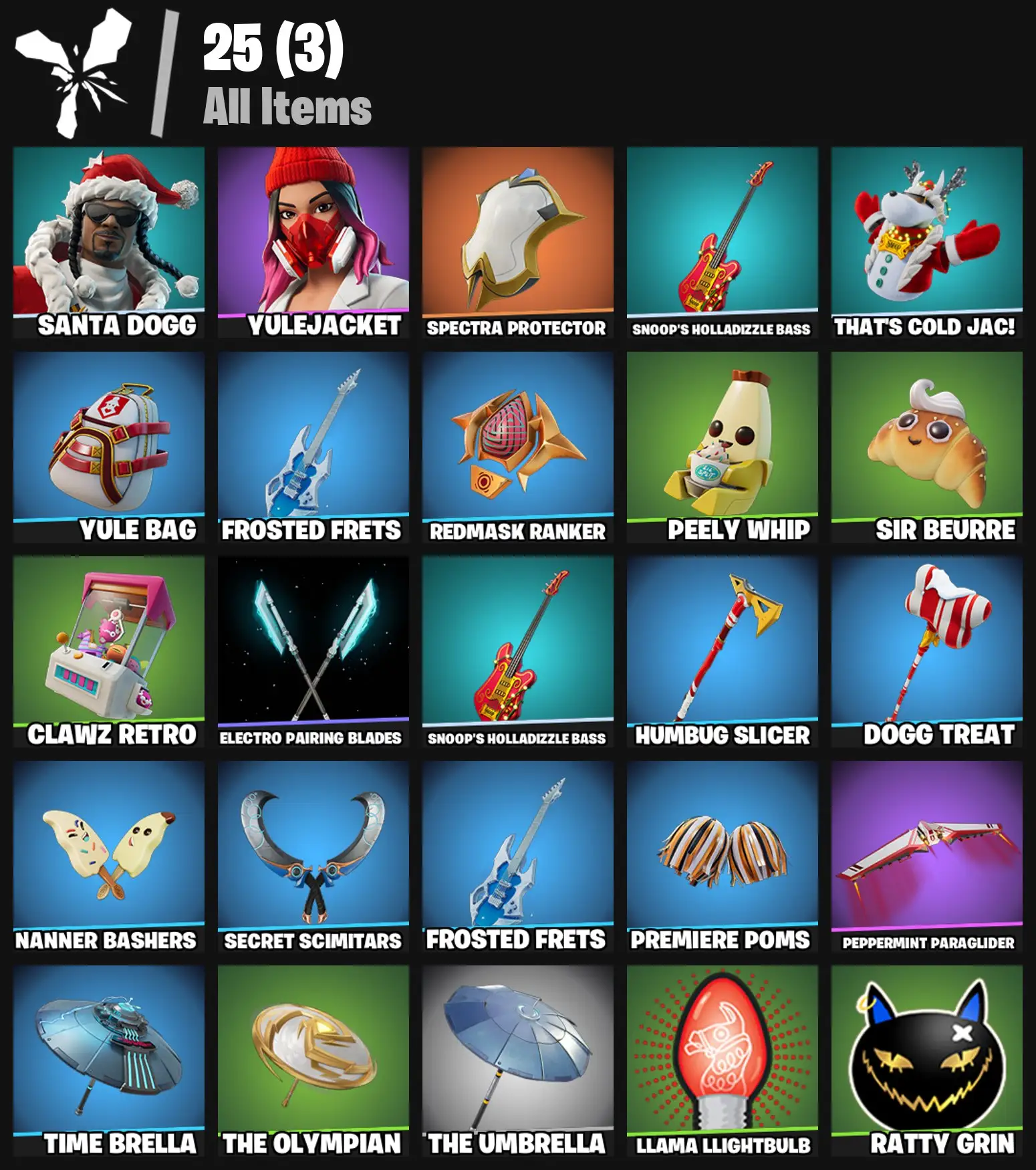 [PC/PSN/XBOX] 2 skins | Santa Dogg | Yulejacket | Spectra Protector | Snoop's Holladizzle Bass | That's Cold Jac! | Yule Bag | Frosted Frets | 0 VB