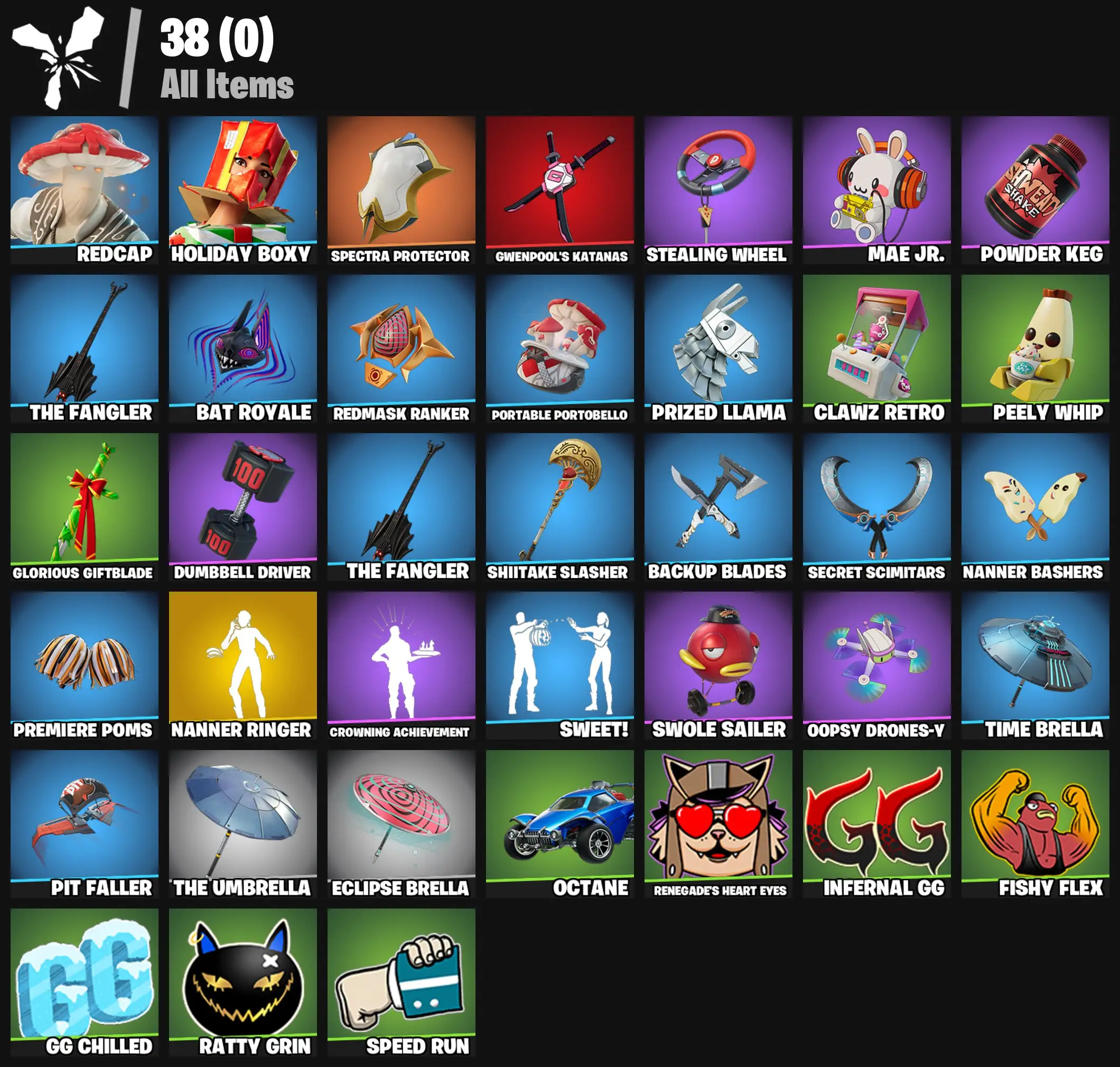 [PC/PSN/XBOX] 2 skins | Nanner Ringer | Redcap | Holiday Boxy | Spectra Protector | Gwenpool's Katanas | Stealing Wheel | Mae Jr. | Powder Keg | 100 VB