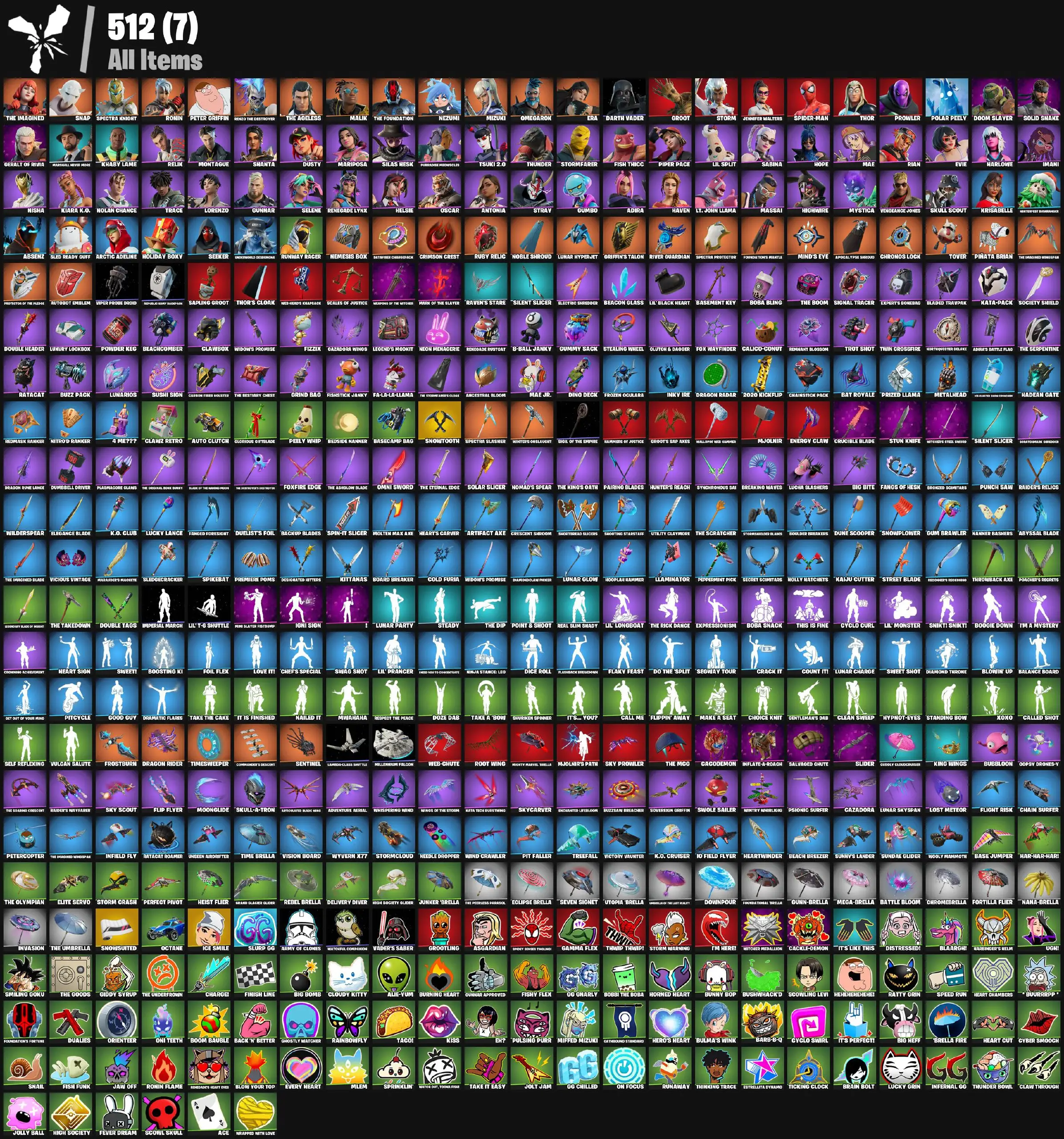 [PC/PSN/XBOX] 76 skins | Clawz Retro | Shooting Starstaff | Snowtooth | Boogie Down | Blizzard Bomber | Malik | Nezumi | Peter Griffin | Omegarok 