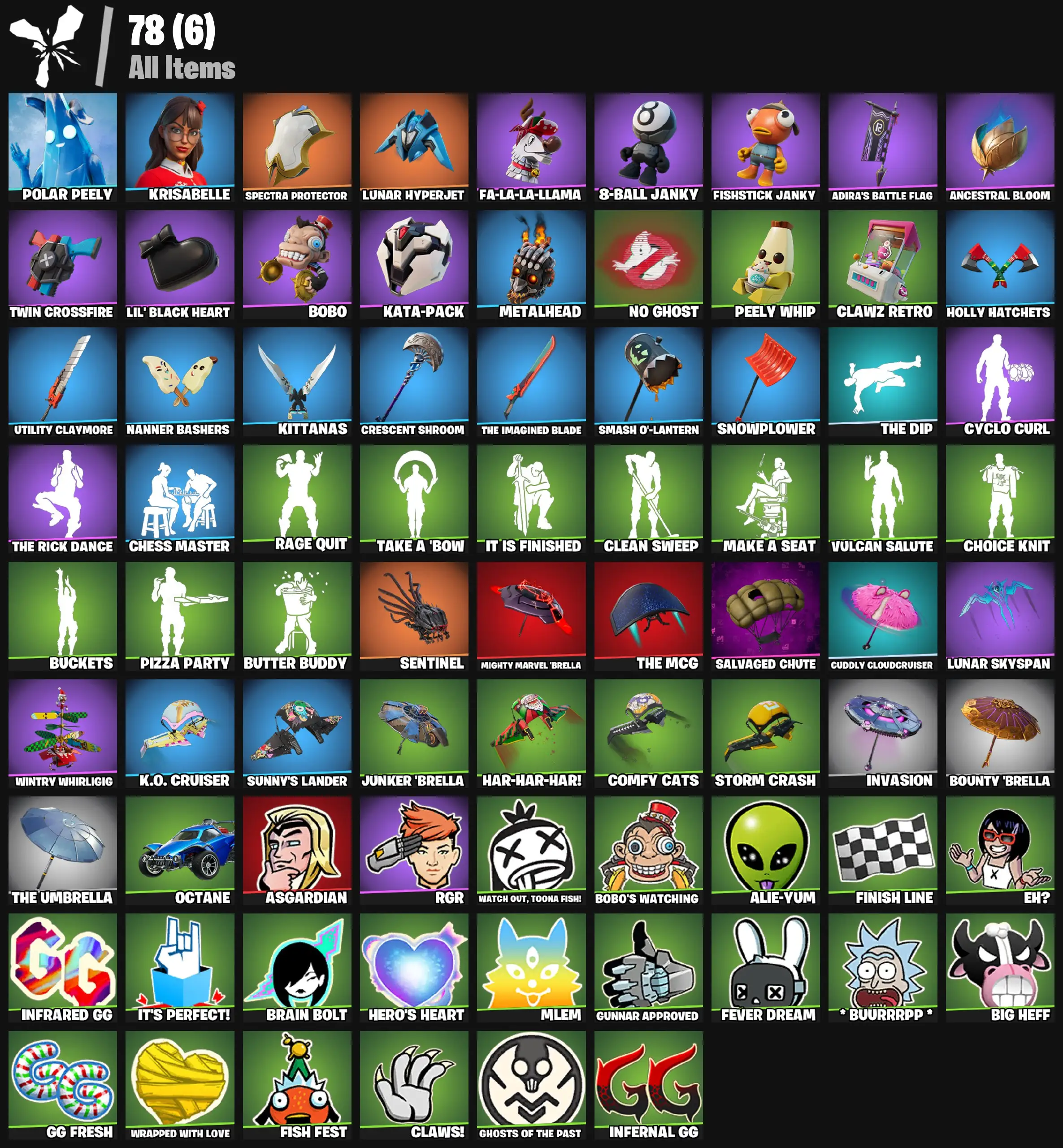 [PC/PSN/XBOX] 2 skins | Polar Peely | Krisabelle | Spectra Protector | Lunar Hyperjet | Fa-la-la-Llama | 8-Ball Janky | Fishstick Janky | 200 VB