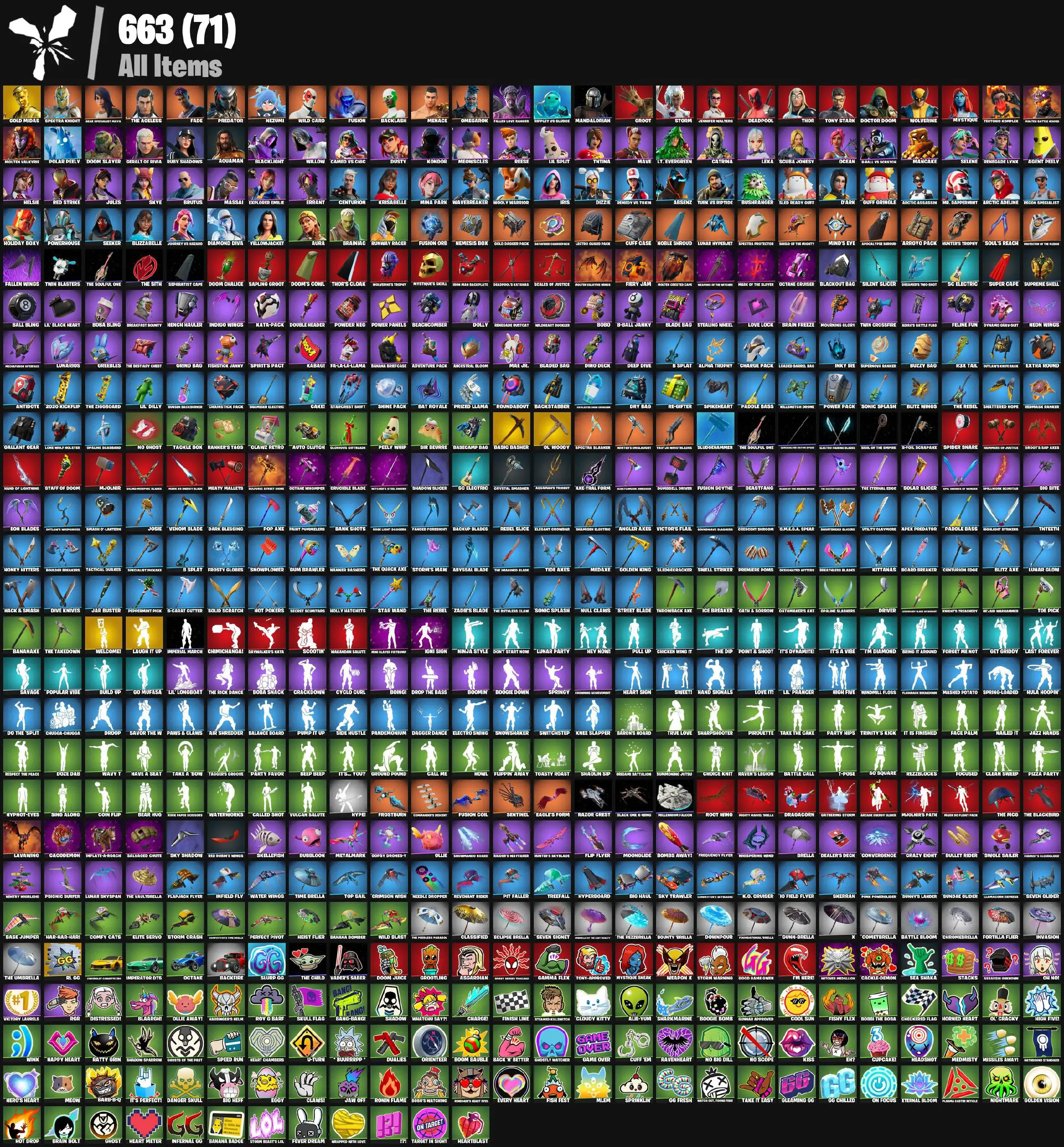 [PC/PSN/XBOX] 88 skins | Gold Midas | Explorer Emilie | Sir Beurre | Greebles | Neon Wings | Clawz Retro | Ol' Woody | Knight's Treachery | Basic Basher