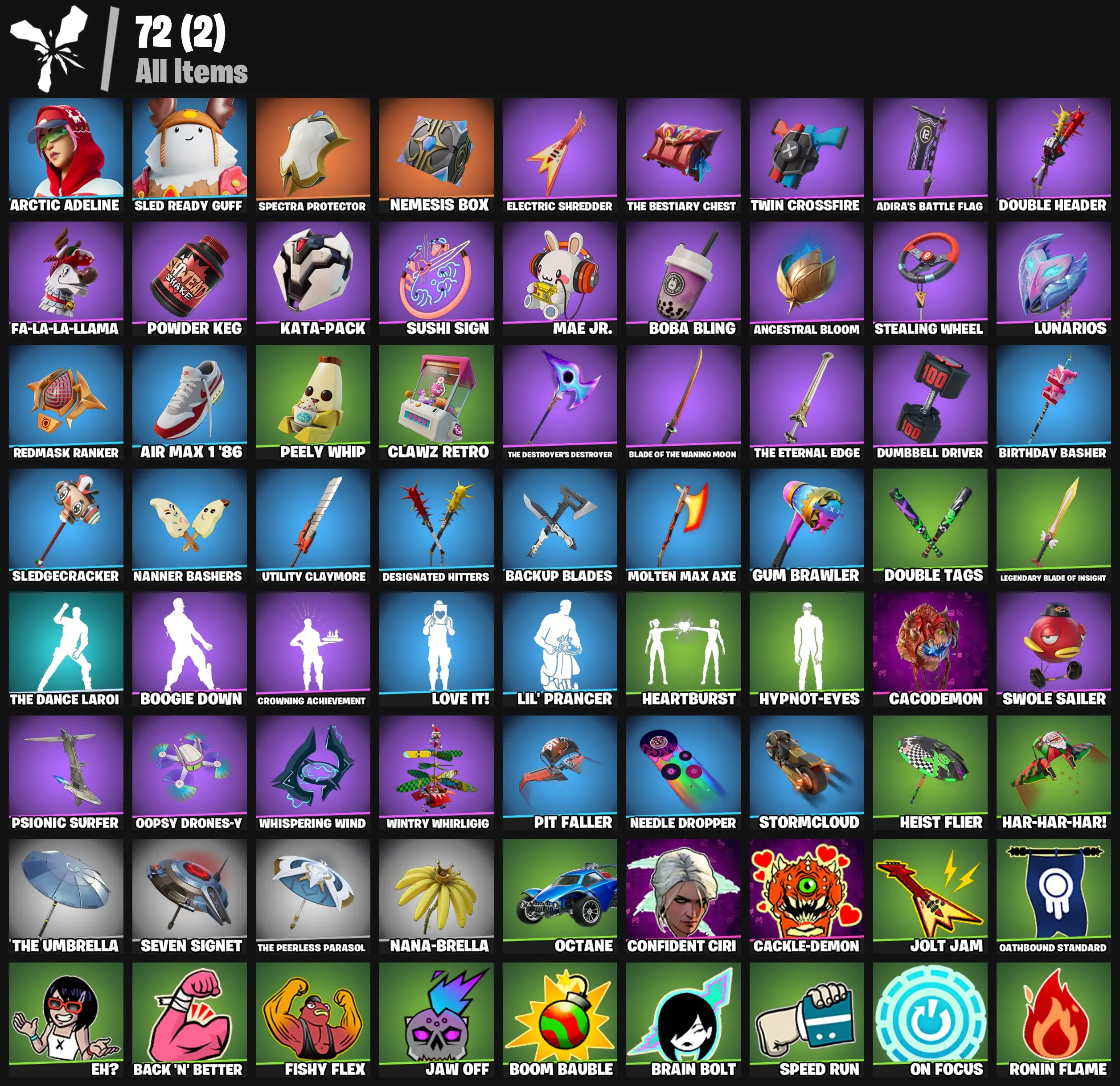 [PC/PSN/XBOX] 2 skins | Arctic Adeline | Sled Ready Guff | Spectra Protector | Nemesis Box | Electric Shredder | The Bestiary Chest | Twin Crossfire | 200 VB