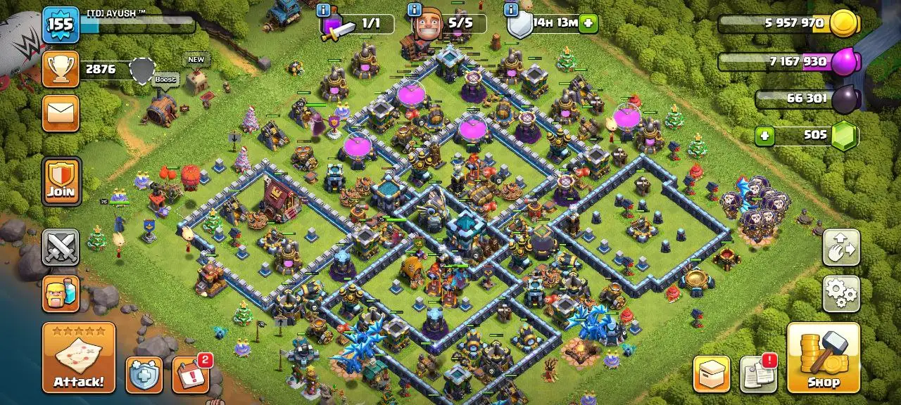 [#660]  SEMI-MAX TH 13 | 58-65-46-41-12 HEROES | STACKED MAGIC ITEMS | 500 RENAME | INSTANT DELIVERY