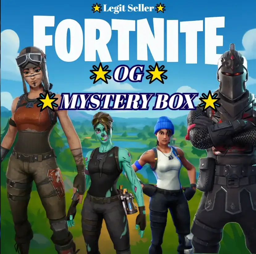 ⚡+100 SKINS MYSTERY BOX ⚡ ✅ GUARANTEED  TO GET +1 OG |  Wild Cat | Chun Li | Renegade Raider| Black knight | Travis Scott | Ikonik | Royal knight | Sparckle specialist | Glow | Lara Croft | 