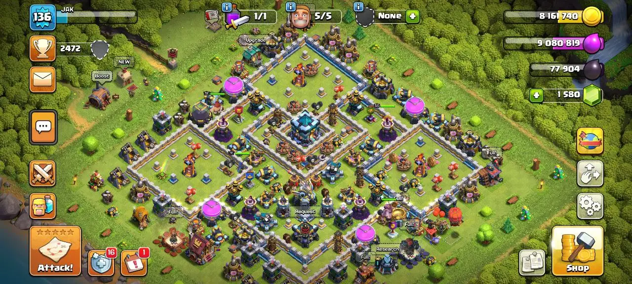 [#829] SEMI-MAX TH 13 | 51-55-43-31-17 HEROES | STACKED MAGIC ITEMS | 1000 RENAME | INSTANT DELIVERY