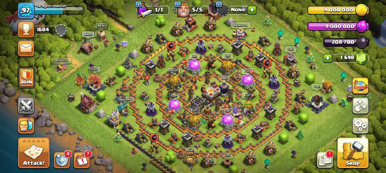[#740] SEMI-MAX TH 11 | 33-35-19-5 HEROES | STACKED MAGIC ITEMS | FREE RENAME | 1323 CWL MEDALS | BEST EQUIPMENT | INSTANT DELIVERY