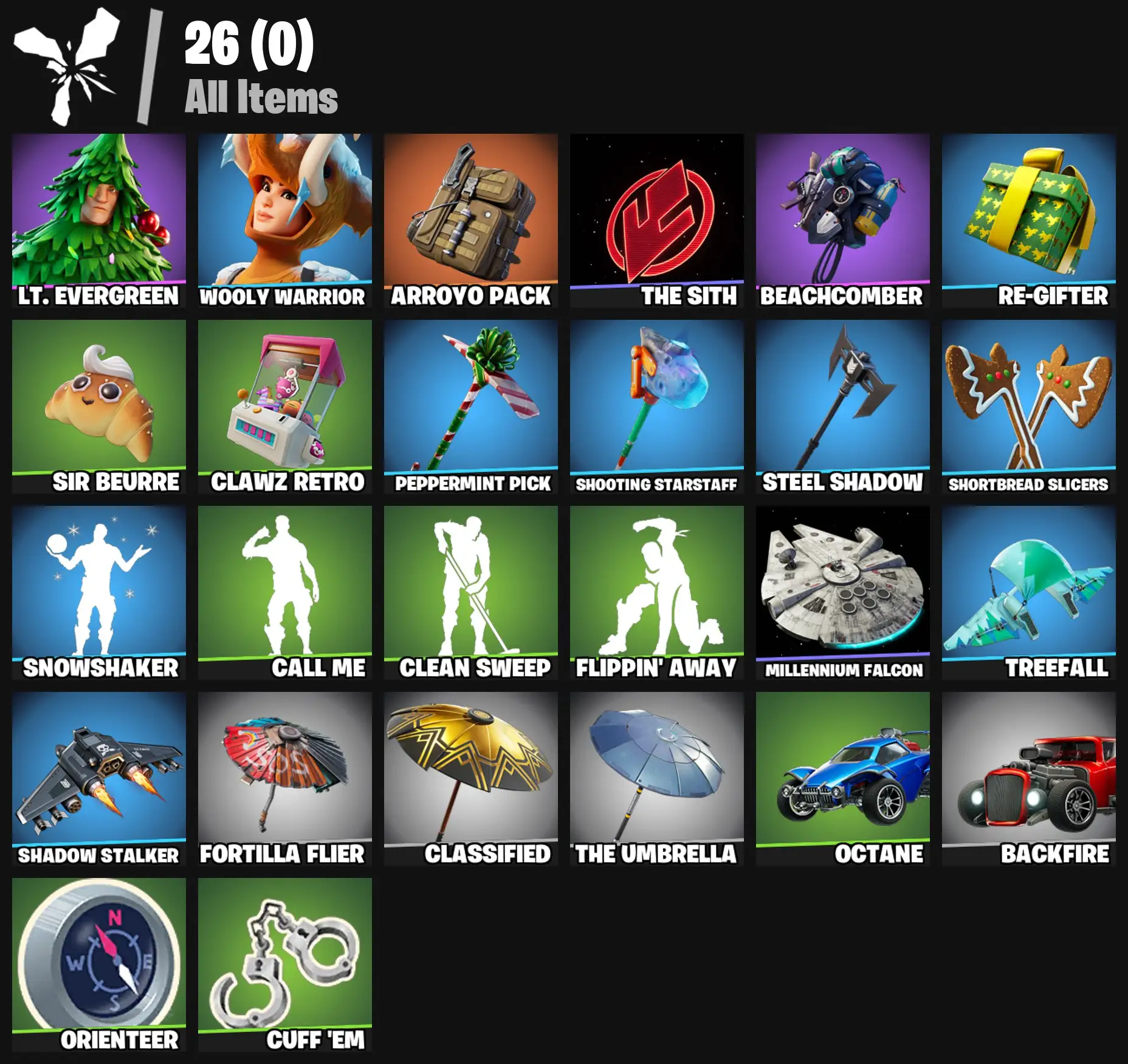 [PC/PSN/XBOX] 2 skins | Lt. Evergreen | Wooly Warrior | Arroyo Pack | The Sith | Beachcomber | Re-gifter | Sir Beurre | Clawz Retro | 300 VB