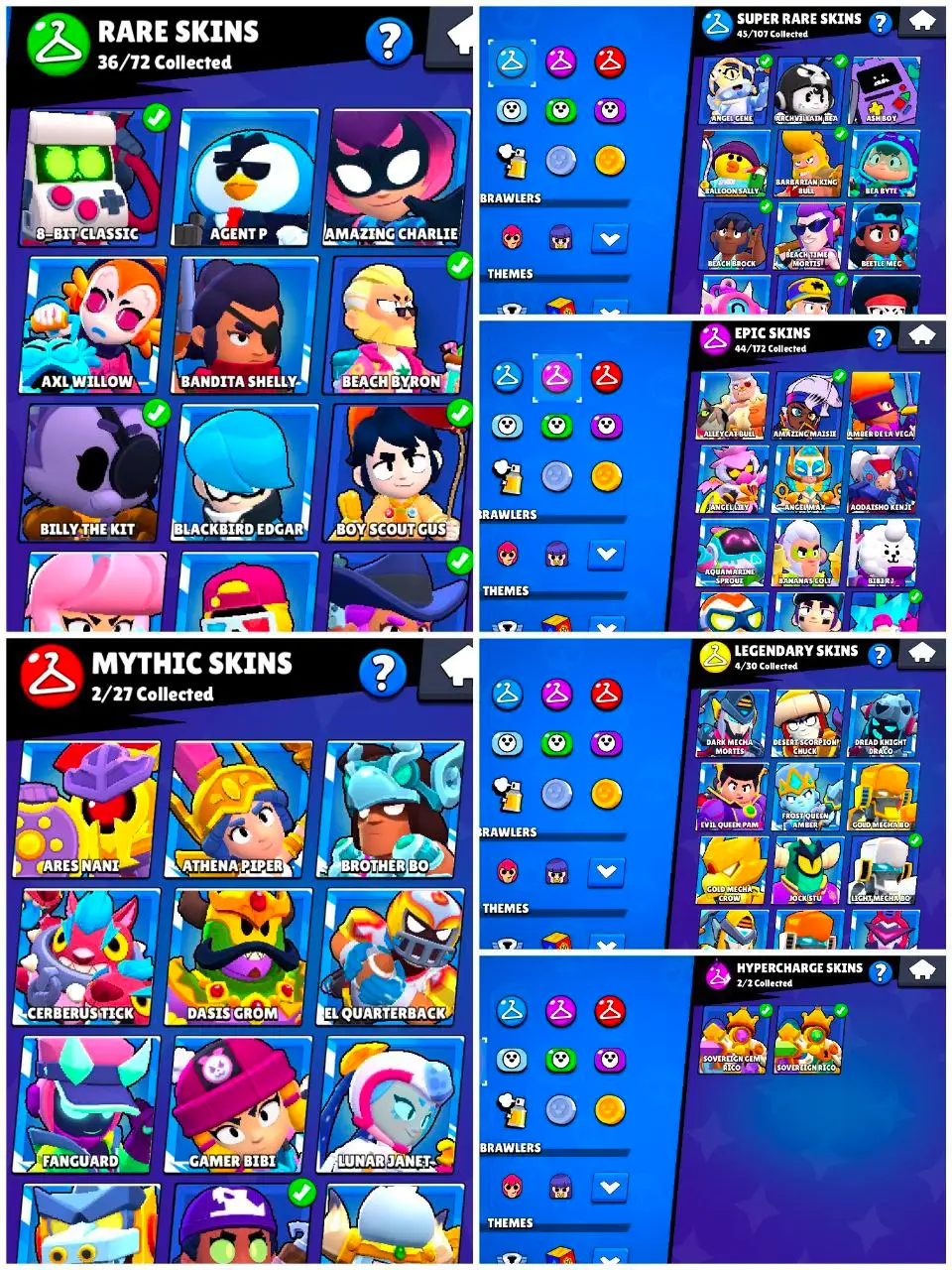 [#173] 48K TROPHY | 16 HYPERCHARGED | 133 RARE SKINS | 90 GEMS RENAME | CHEAPEST EVER INSTANT DELIVERY