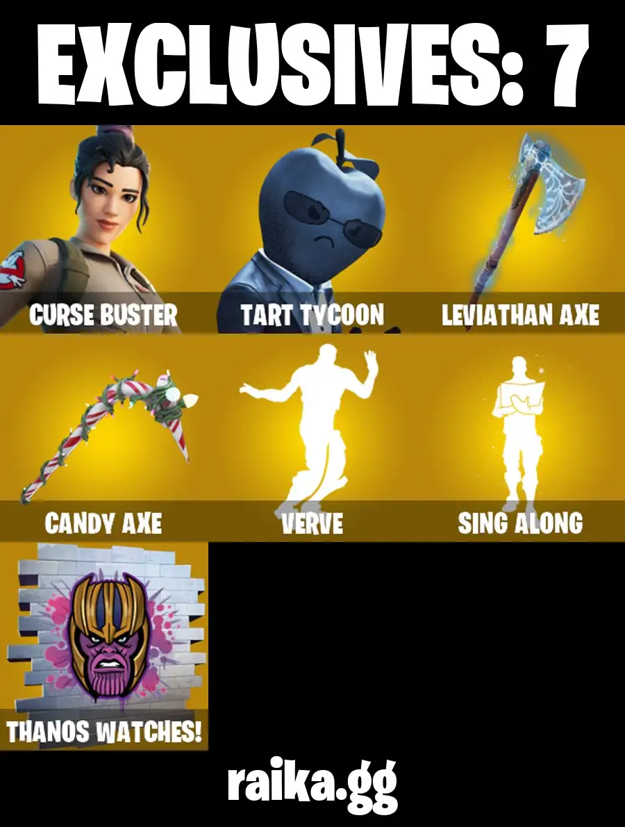 [PC/PSN/XBOX] 80 skins | Leviathan Axe | Tart Tycoon | Fancy Peter Griffin | Candy Axe | BLACK ETERNAL KNIGHT | Curse Buster | 750 VB