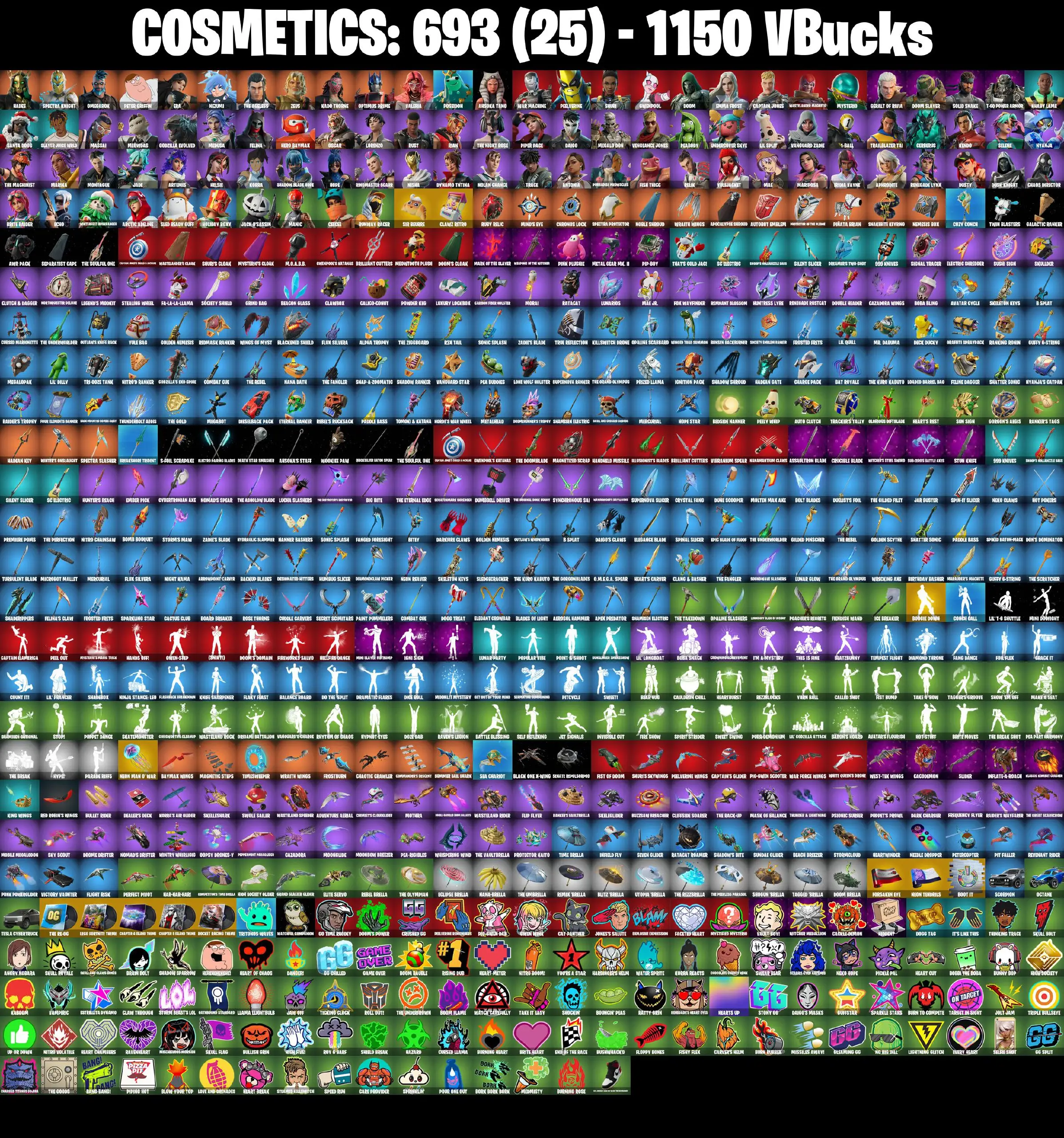 [PC/PSN/XBOX] 91 skins | Sir Beurre | Clawz Retro | Boogie Down | Neon Man O' War | Hades | Spectra Knight | Omegarok | Peter Griffin | Era
