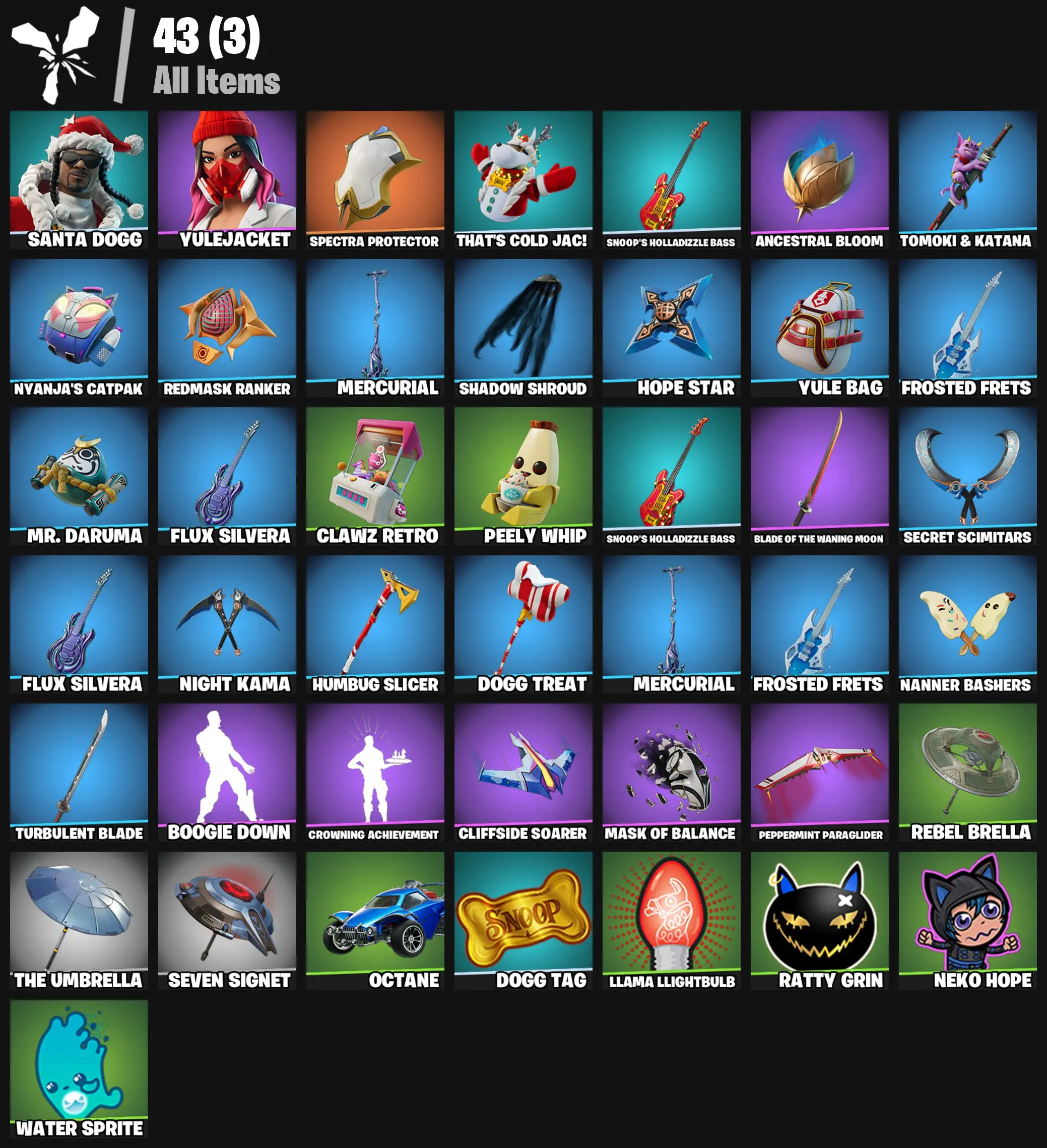 [PC/PSN/XBOX] 2 skins | Santa Dogg | Yulejacket | Spectra Protector | That's Cold Jac! | Snoop's Holladizzle Bass | Ancestral Bloom | Tomoki & Katana | 0 VB