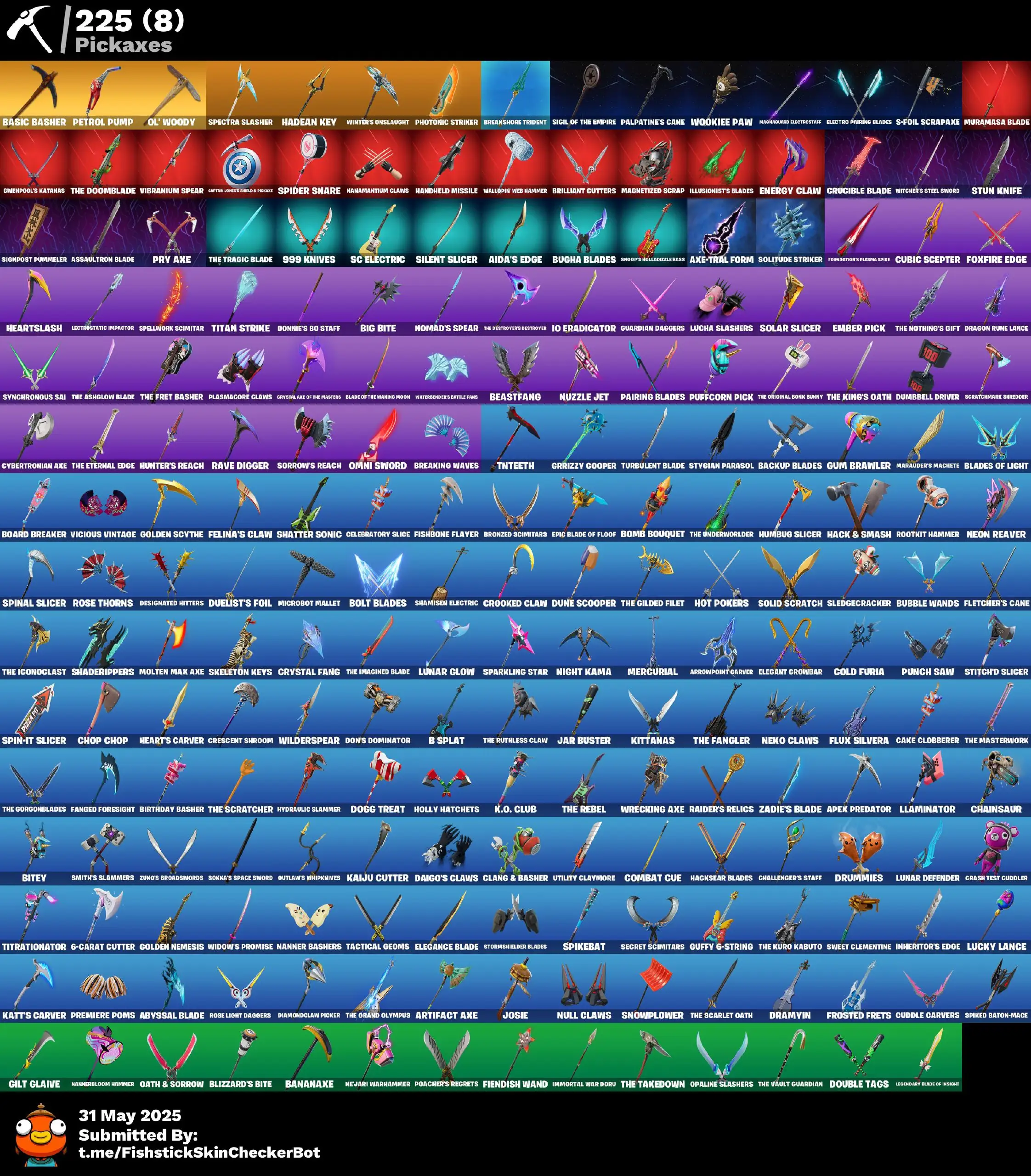 Vder Stack 212 Skins · 28 Paid · Mega Stack | Darth Vader, Gwenpool, Optimus Prime ...