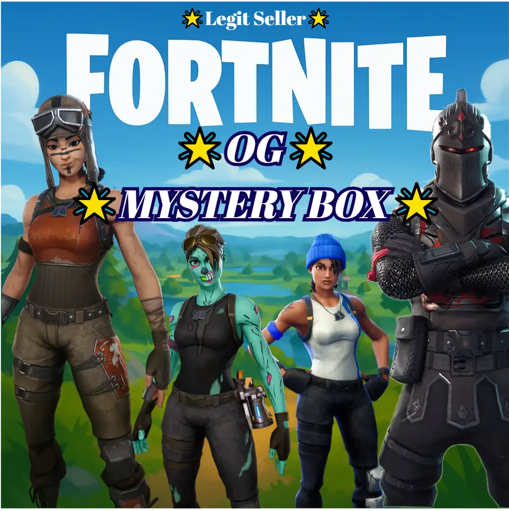 ⚡ +120 OG SKINS MYSTERY BOX ⚡ ✅ Guaranteed to get +1 of these | Wild Cat | Blue team leader | Renegade Raider| Black knight | Travis Scott | Ikonik | Royal knight | Sparckle specialist | Glow | Lara Croft |