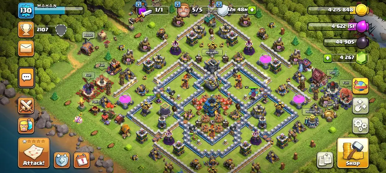 [#817] ALMOST MAX TH 12 | 51-53-32-21 HEROES | SOME MAGIC ITEMS | 500 RENAME | INSTANT DELIVERY