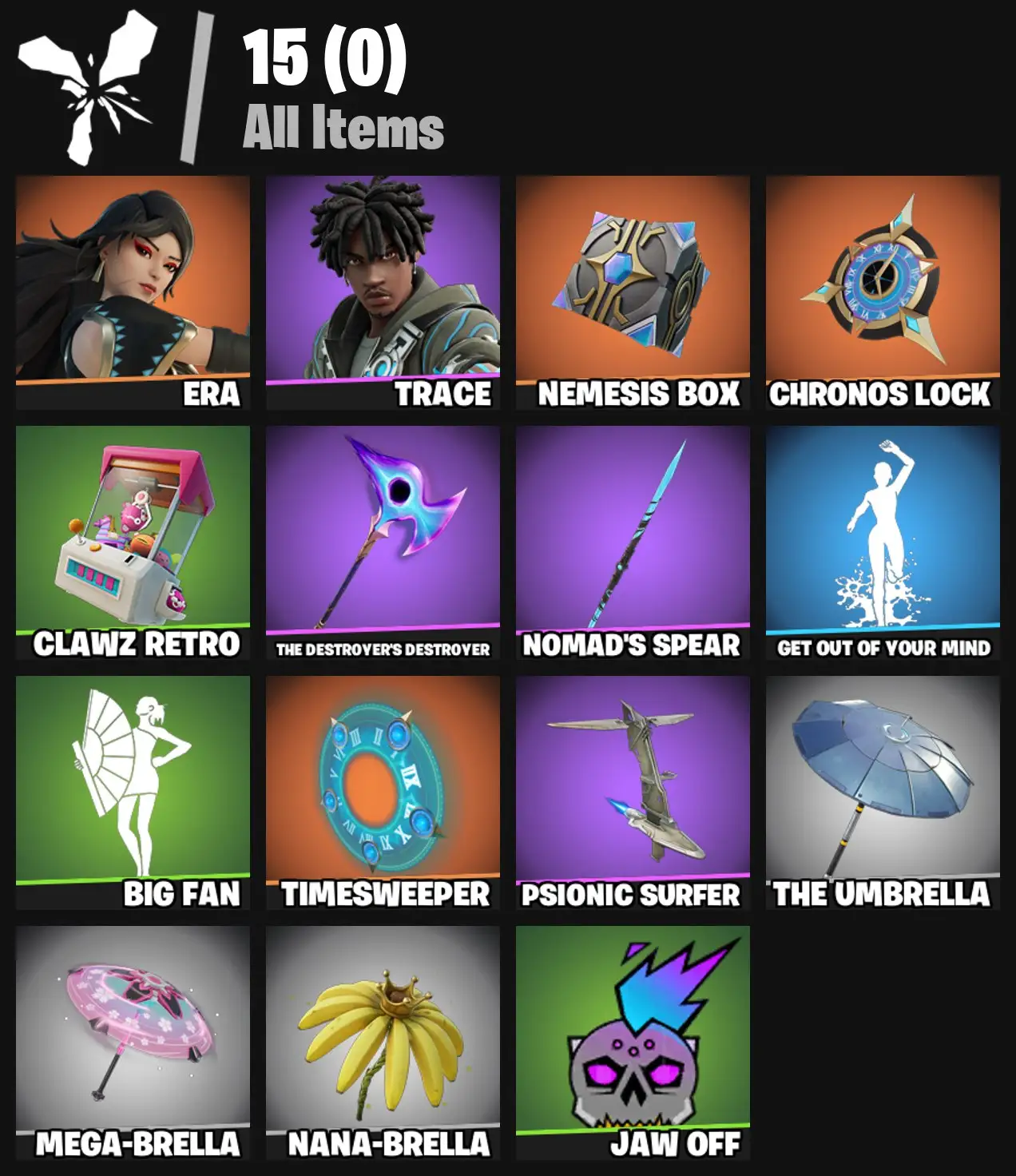 [PC/PSN/XBOX] 2 skins | Era | Trace | Nemesis Box | Chronos Lock | Clawz Retro | The Destroyer's Destroyer | Nomad's Spear | Get Out of Your Mind | 250 VB