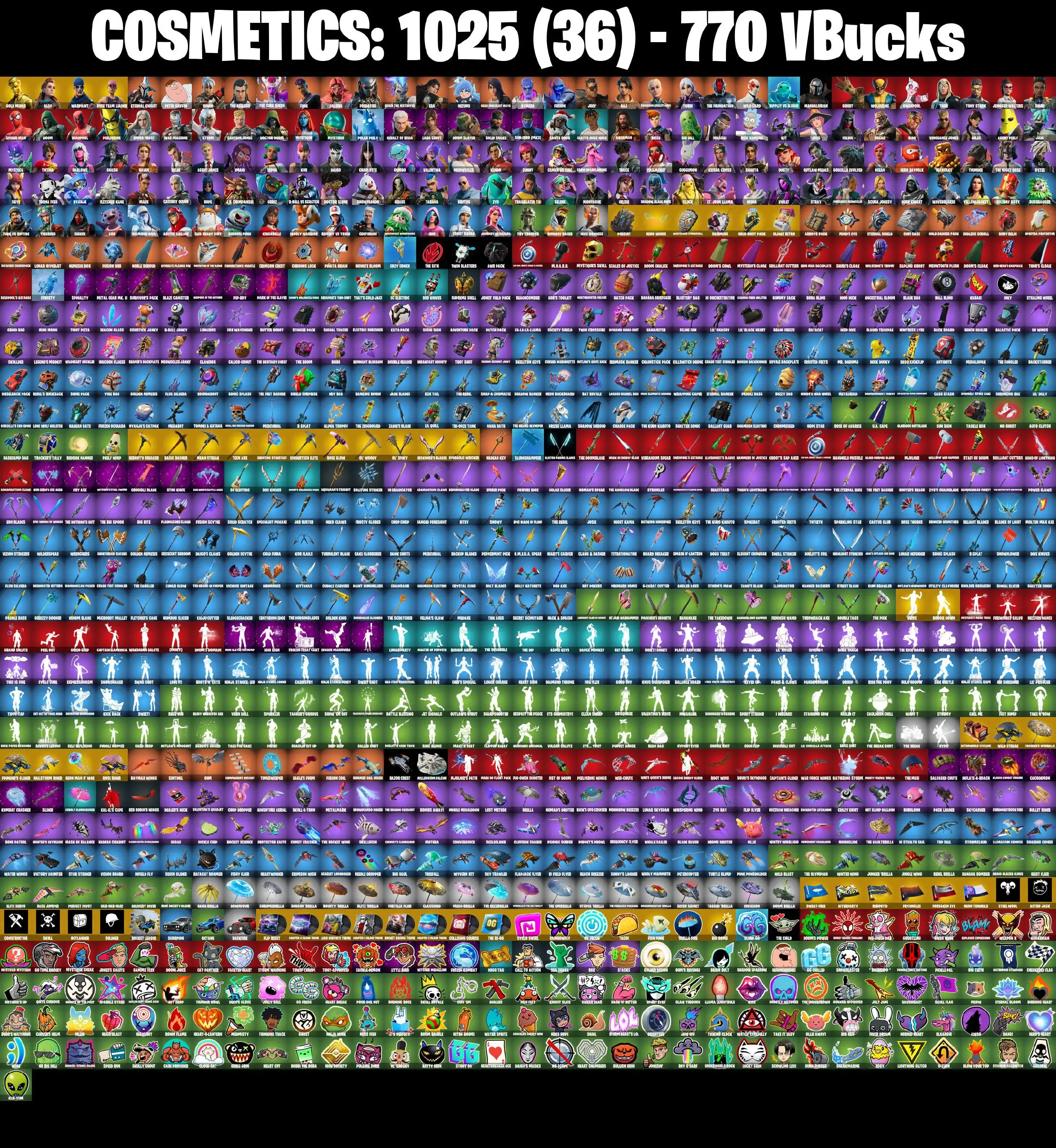 [PC/PSN/XBOX] 151 skins | OG STW | Gold Midas | Aloy | Pursuit | Neon Wings | Wasteland Stoneshell | Skirmish | Holo-Boot Pack | Clawz Retro | Reboot'd Breaker