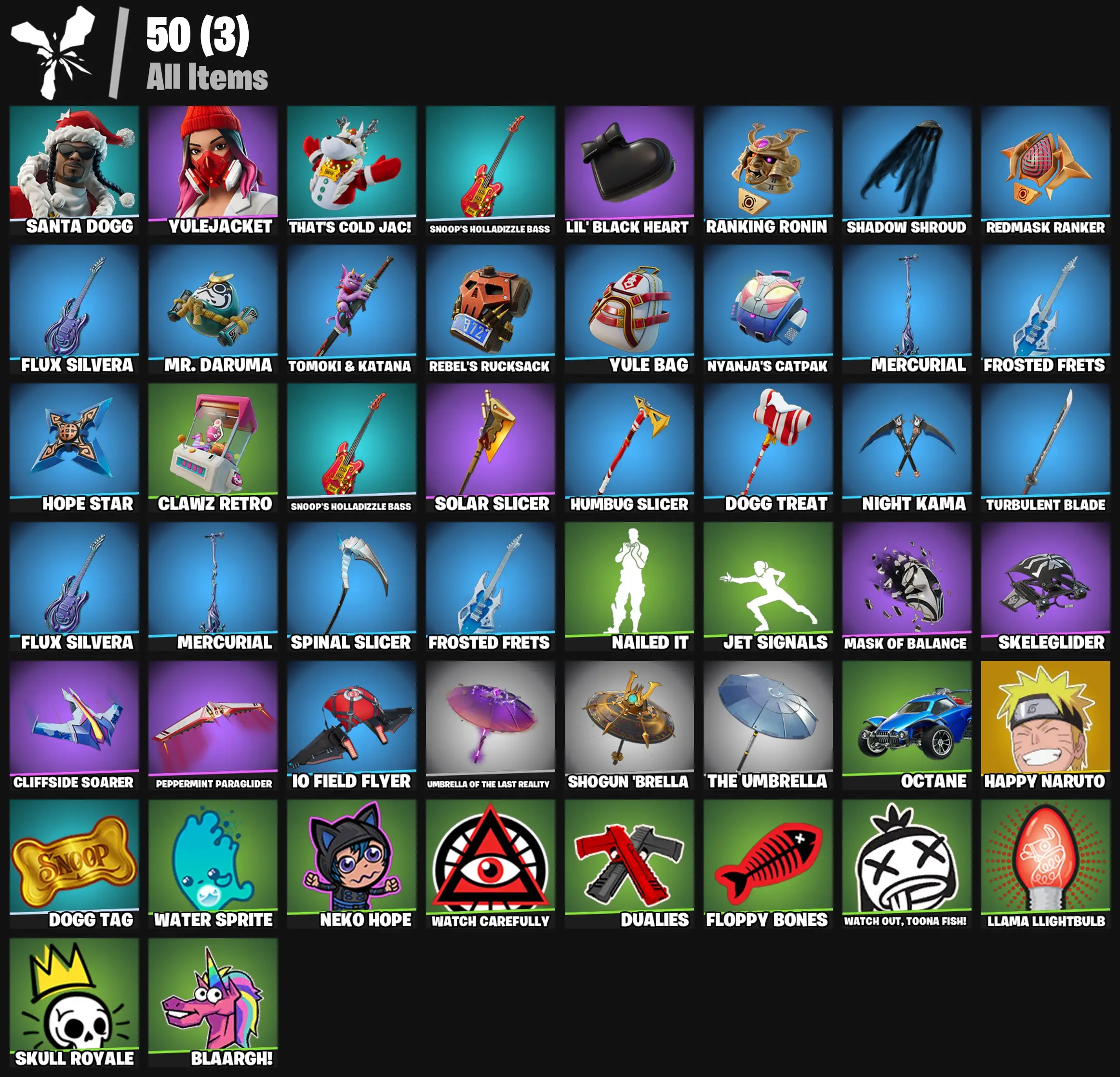 [PC/PSN/XBOX] 2 skins | Santa Dogg | Yulejacket | That's Cold Jac! | Snoop's Holladizzle Bass | Lil' Black Heart | Ranking Ronin | Shadow Shroud | 300 VB