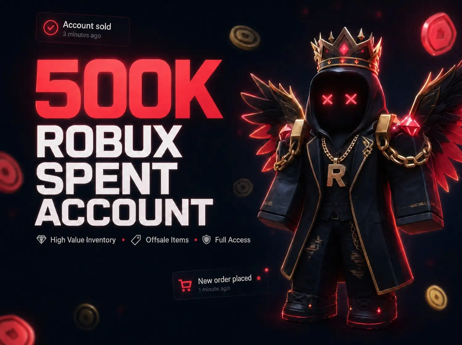 500K Robux Spent OG Account 🔥