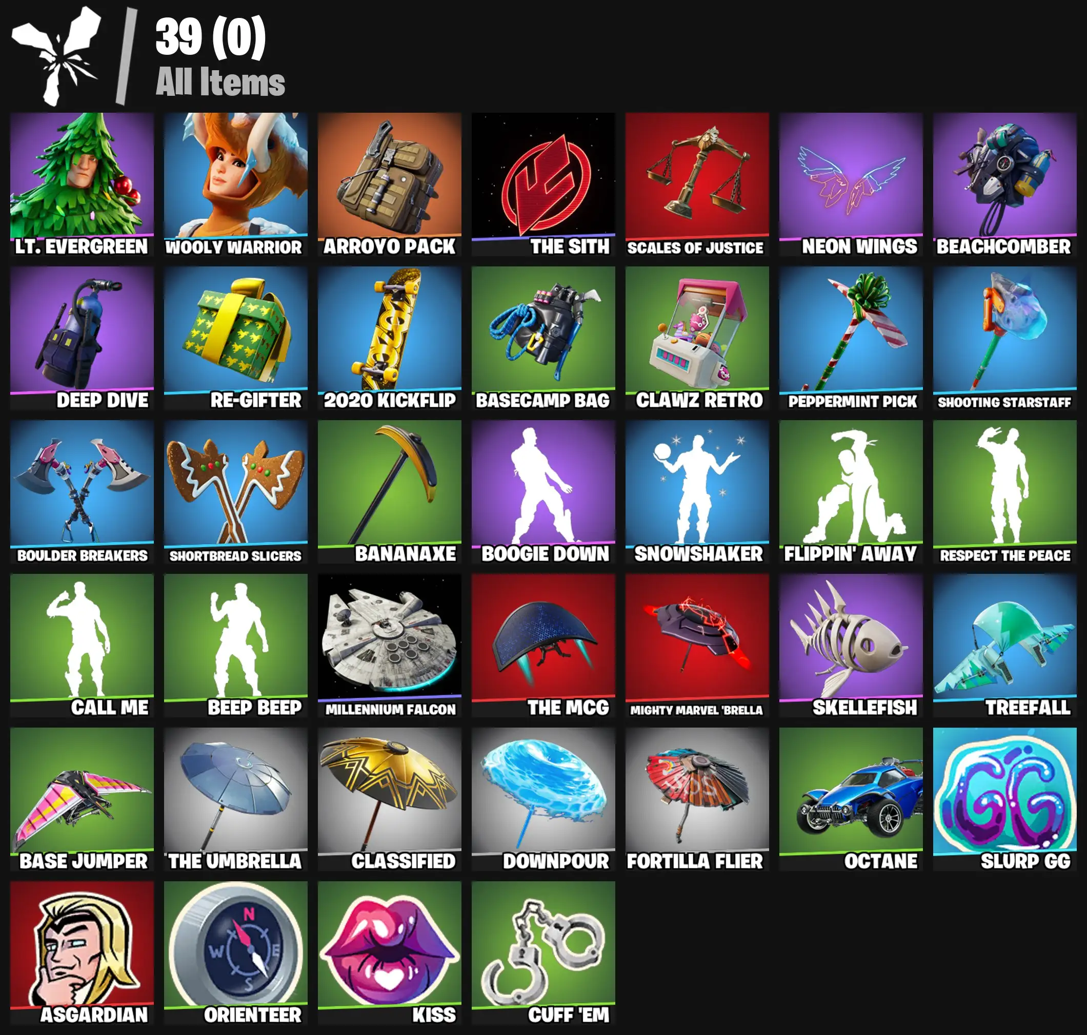 [PC/PSN/XBOX] 2 skins | Lt. Evergreen | Wooly Warrior | Arroyo Pack | The Sith | Scales of Justice | Neon Wings | Beachcomber | Deep Dive | Re-gifter | 0 VB