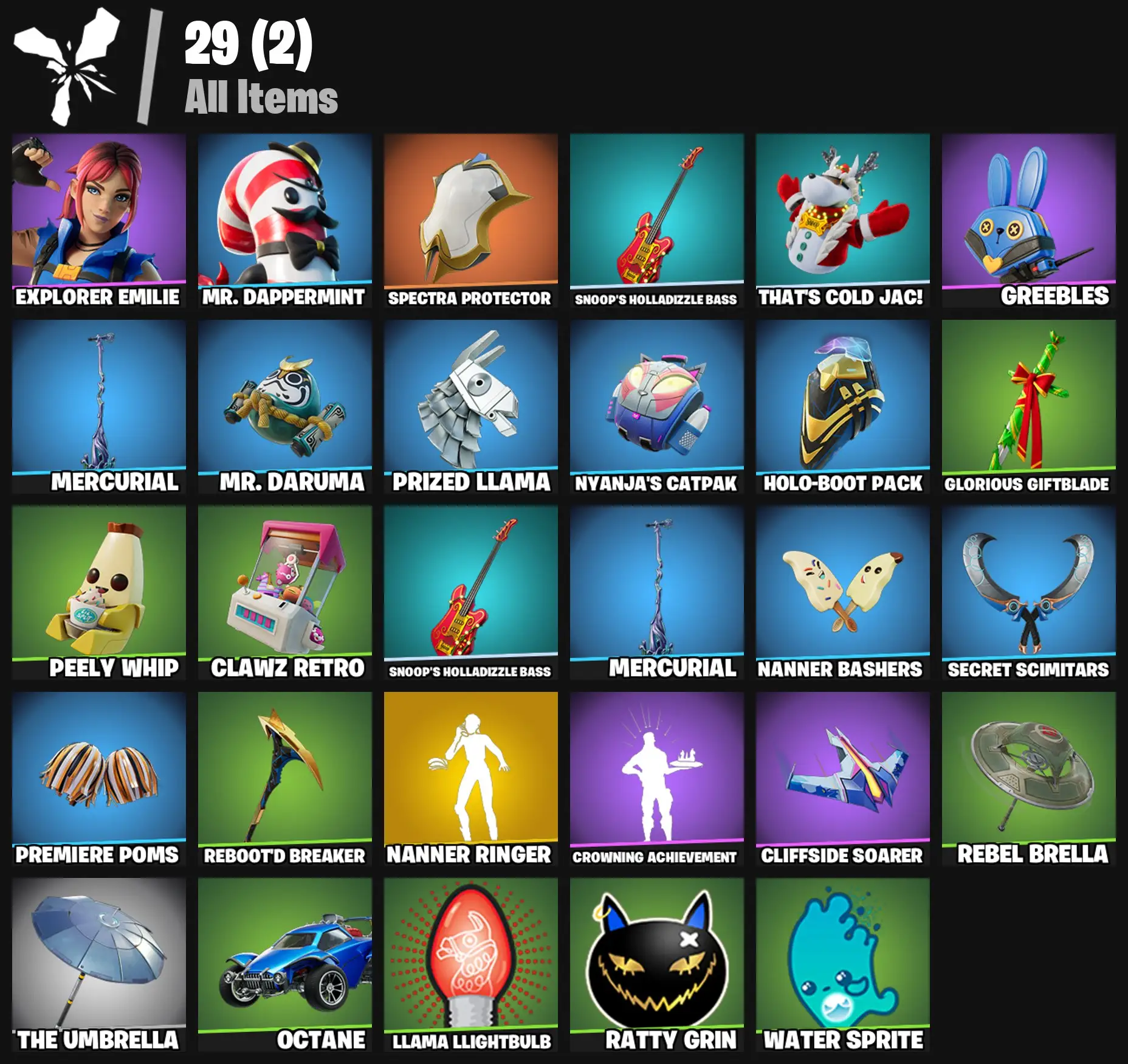 [PC/PSN/XBOX] 2 skins | Nanner Ringer | Explorer Emilie | Mr. Dappermint | Spectra Protector | Snoop's Holladizzle Bass | That's Cold Jac! | 200 VB