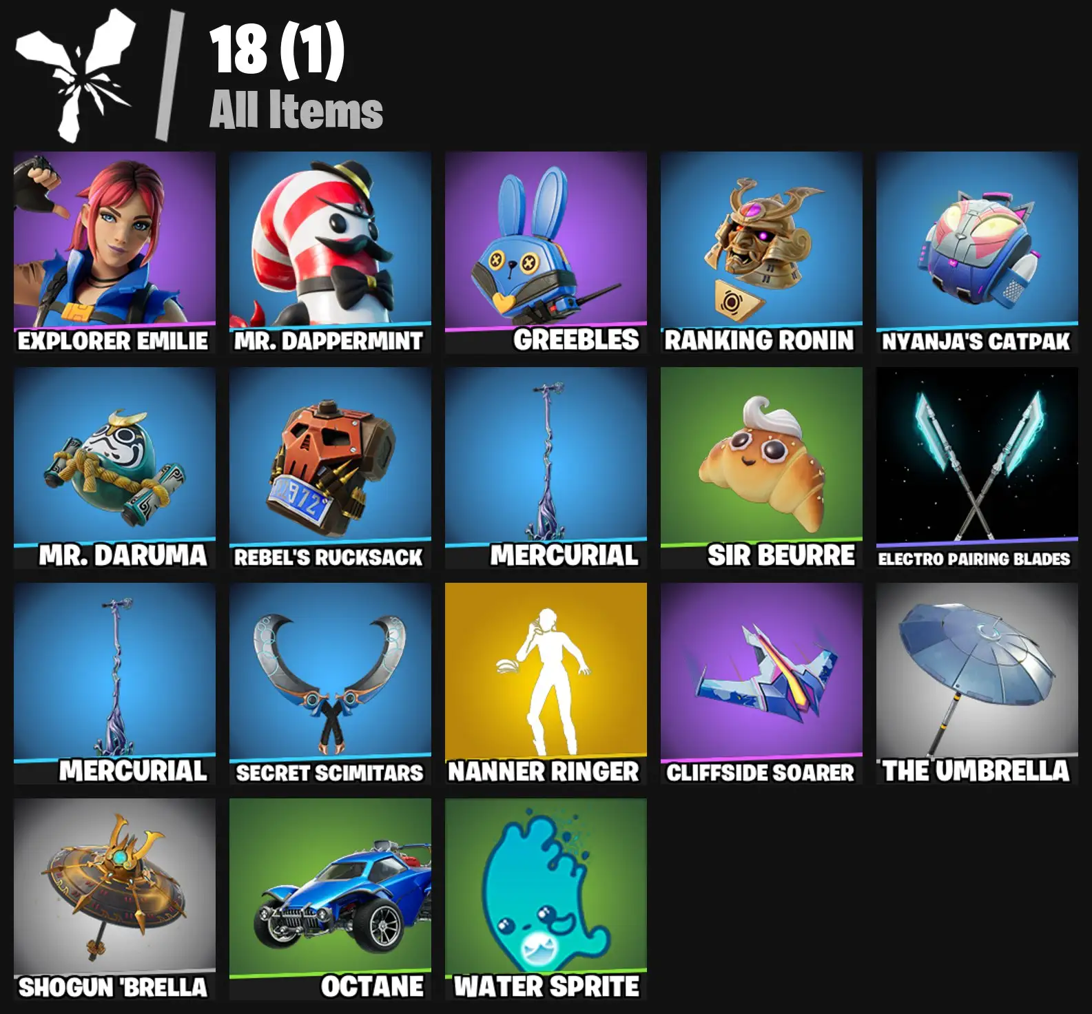 [PC/PSN/XBOX] 2 skins | Nanner Ringer | Explorer Emilie | Mr. Dappermint | Greebles | Ranking Ronin | Nyanja's Catpak | Mr. Daruma | 100 VB