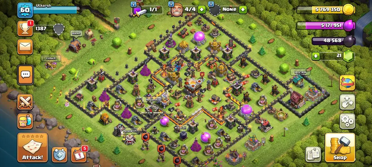 [#1308] BEGINNERS TH 11 | 18-7-12-2 HEROES | FREE RENAME | SOME MAGIC ITEMS | INSTANT DELIVERY