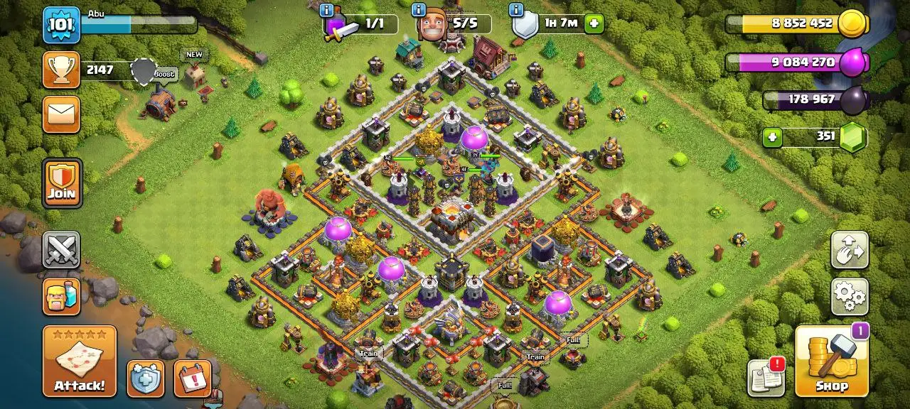[#691] SEMI-MAX TH 11 | 41-42-21-18 HEROES | FREE RENAME | BEST EQUIPMENT | INSTANT DELIVERY