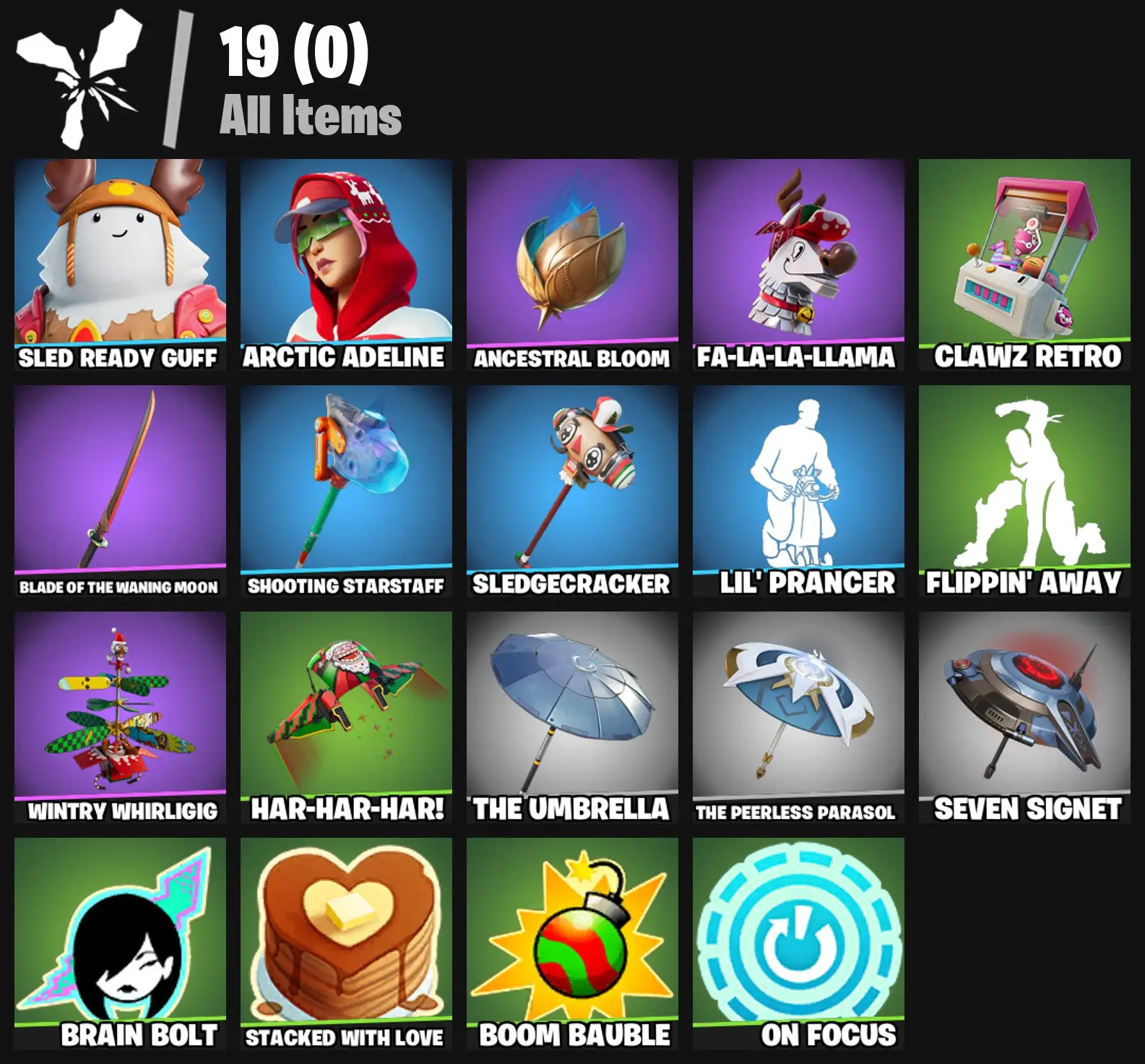 [PC/PSN/XBOX] 2 skins | Sled Ready Guff | Arctic Adeline | Ancestral Bloom | Fa-la-la-Llama | Clawz Retro | Blade of the Waning Moon | 100 VB