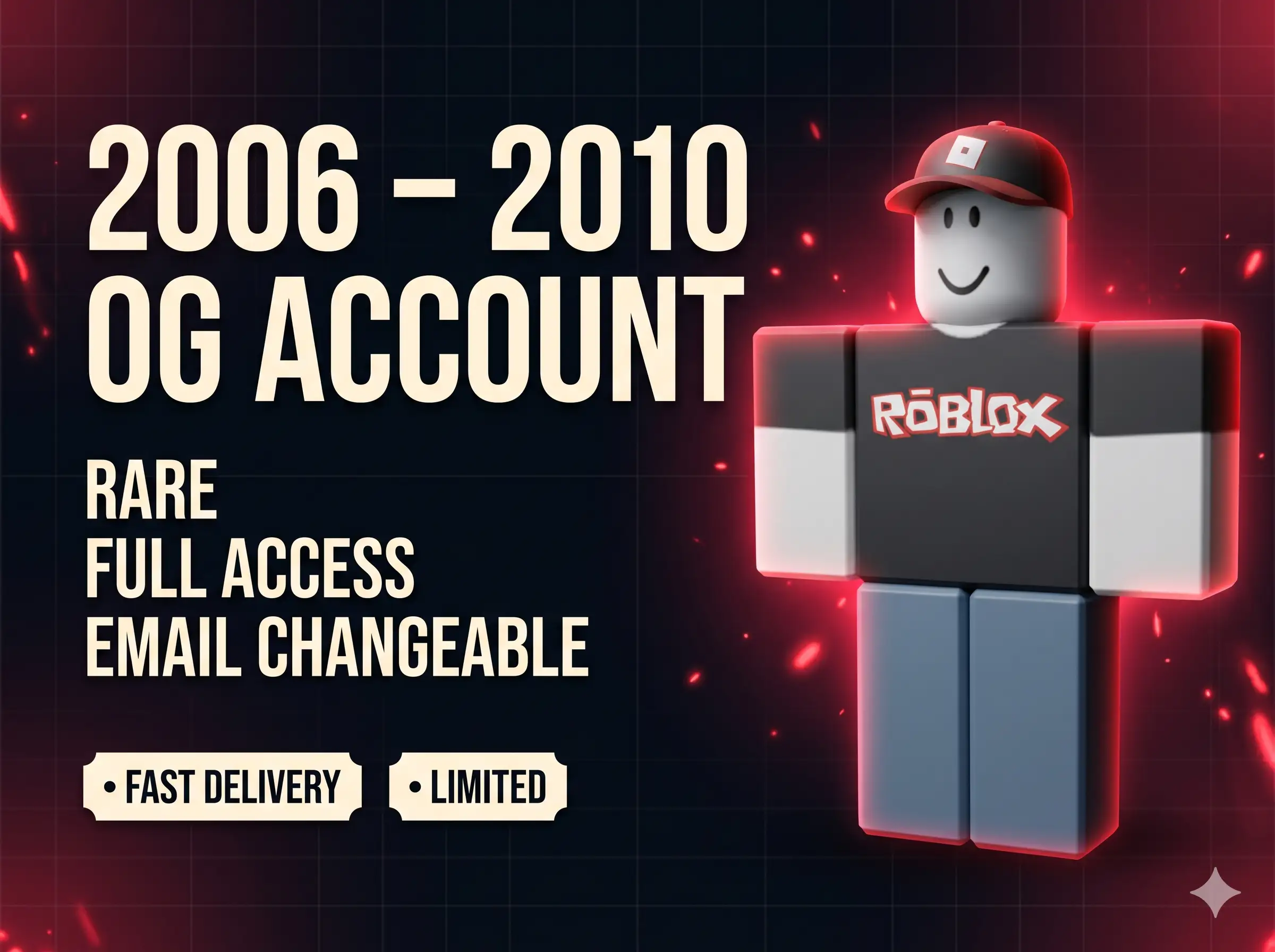 OG Roblox Account โ 2006-2010 Nostalgia Awaits! Full Control, Unique Surprises! ๐ฎ