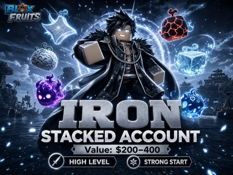IRON BLOX FRUITS STACKED ACCOUNT