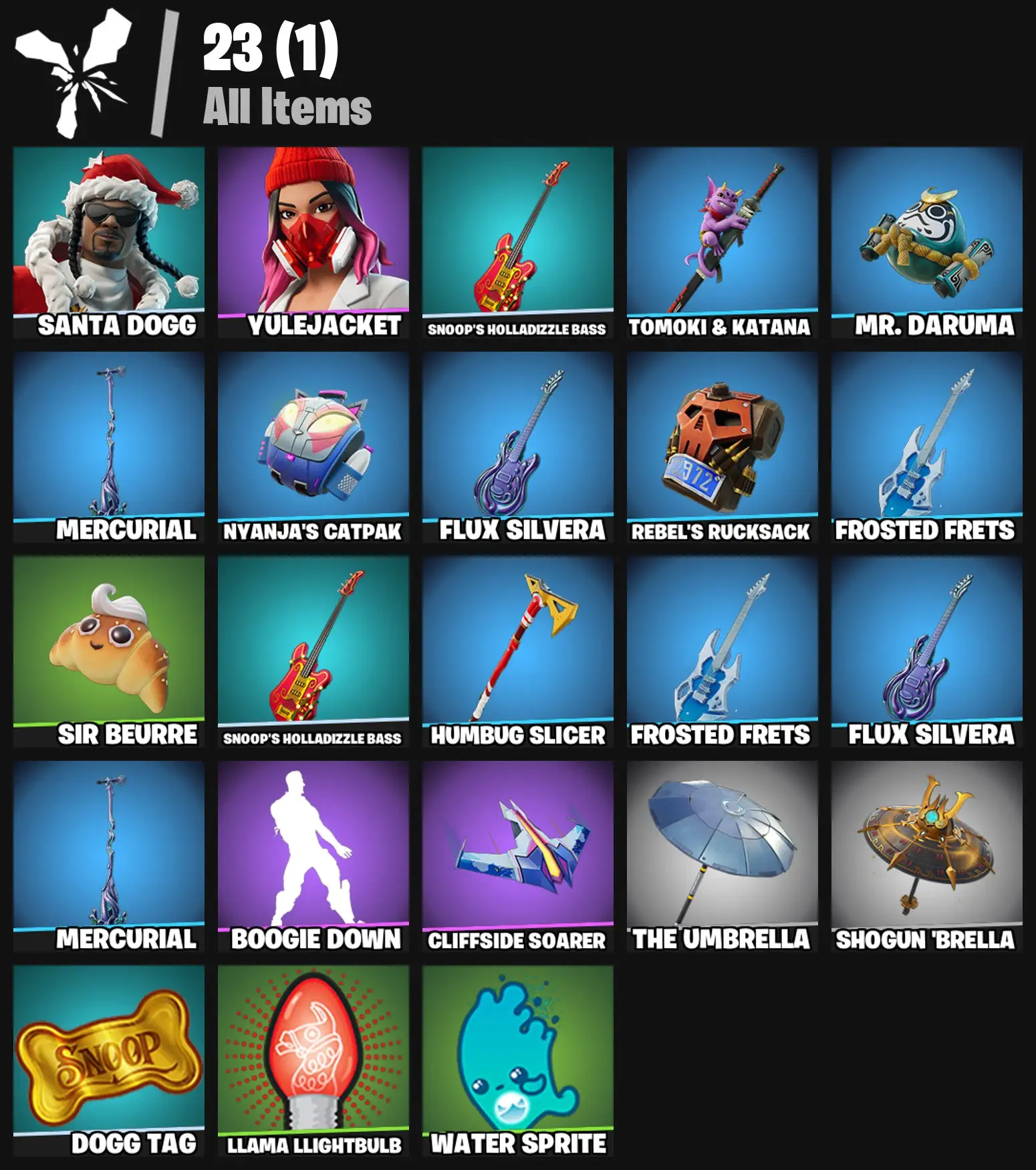 [PC/PSN/XBOX] 2 skins | Santa Dogg | Yulejacket | Snoop's Holladizzle Bass | Tomoki & Katana | Mr. Daruma | Mercurial | Nyanja's Catpak | 100 VB