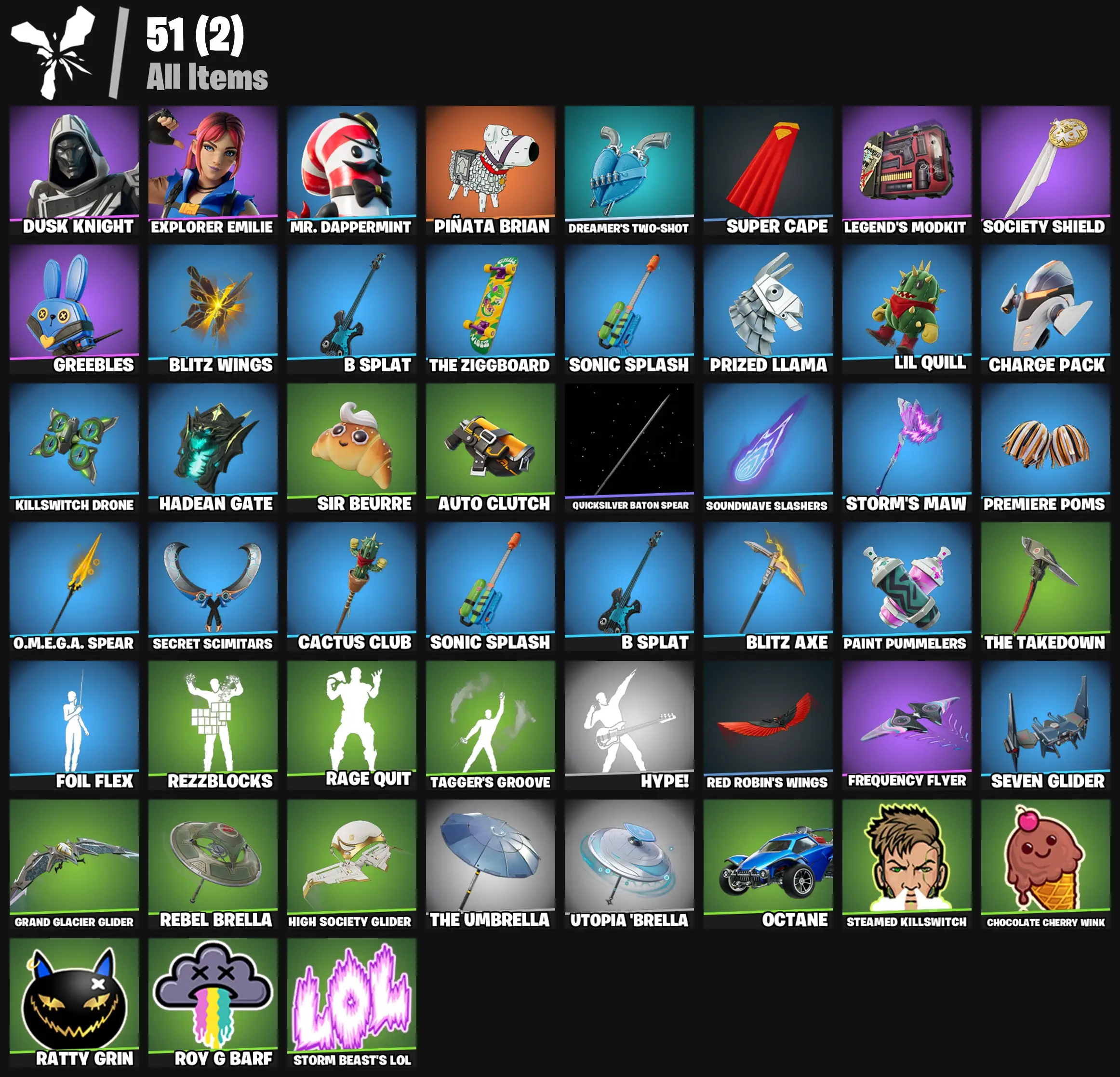 [PC/PSN/XBOX] 3 skins | Blitz Knight | Explorer Emilie | Mr. Dappermint | Piñata Brian | Dreamer's Two-Shot | Super Cape | Legend's Modkit | 200 VB