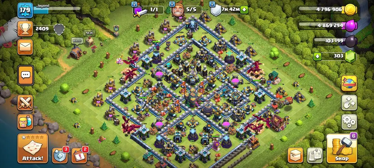 [#854 ] SEMI-MAX TH 14 | 67-67-43-50-19 HEROES | 4 TOTAL HEROES SKIN | BLUE WALLS | INSTANT DELIVERY