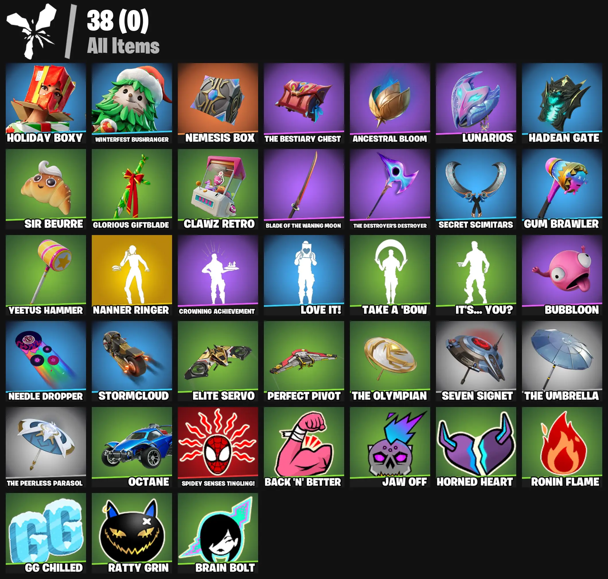 [PC/PSN/XBOX] 2 skins | Nanner Ringer | Holiday Boxy | Winterfest Bushranger | Nemesis Box | The Bestiary Chest | Ancestral Bloom | Lunarios | 300 VB