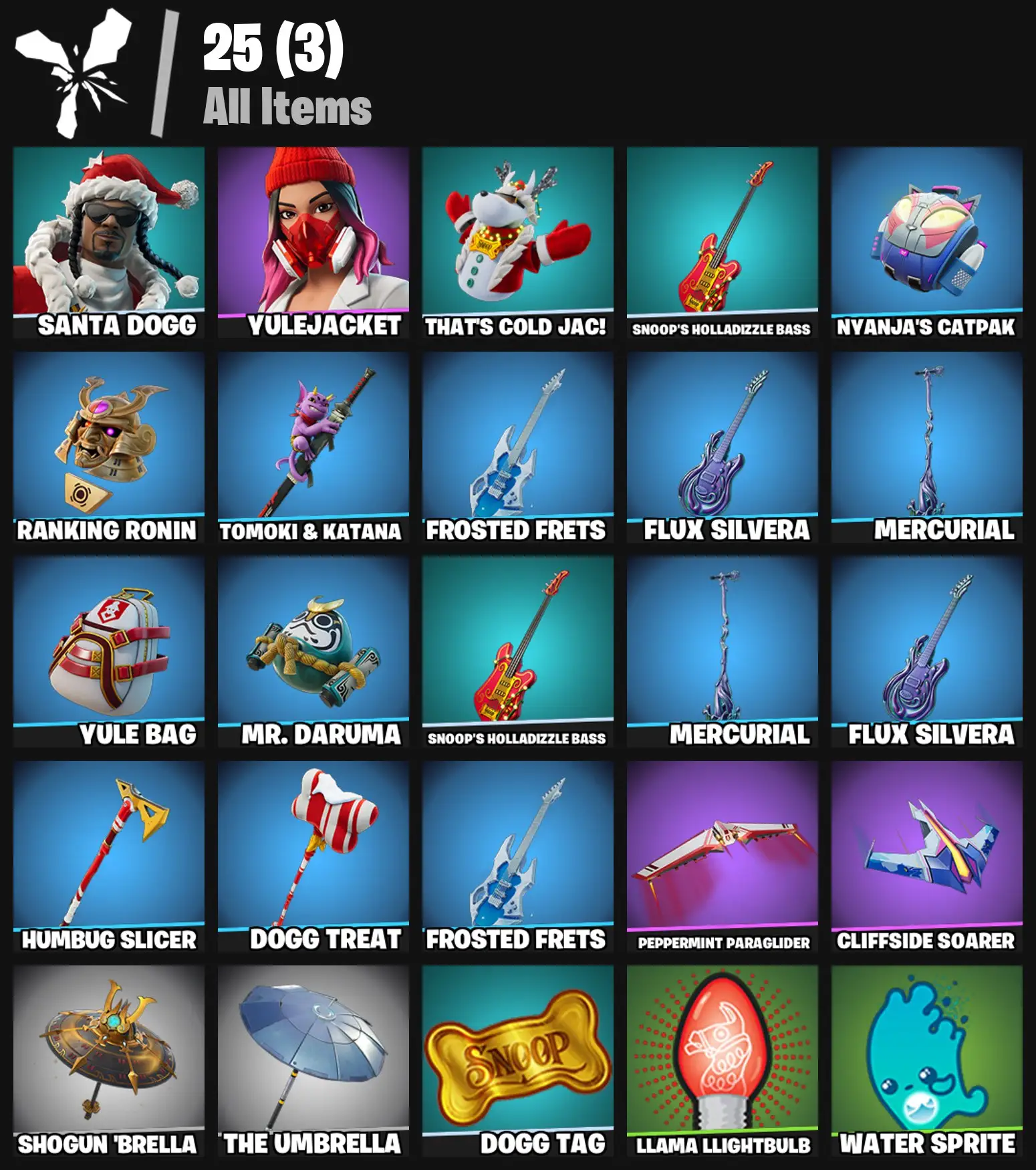 [PC/PSN/XBOX] 2 skins | Santa Dogg | Yulejacket | That's Cold Jac! | Snoop's Holladizzle Bass | Nyanja's Catpak | Ranking Ronin | Tomoki & Katana | 100 VB