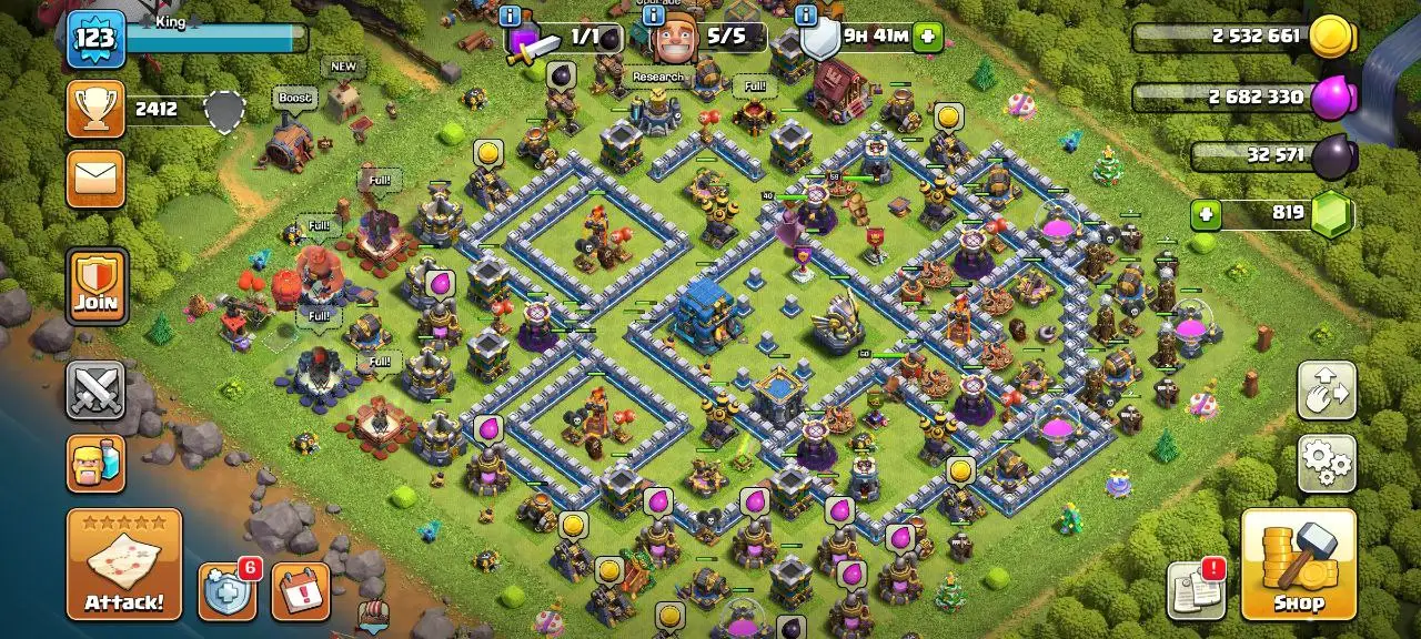 [#804] ALMOST MAX TH 12 | 59-60-40-40 HEROES | SOME MAGIC ITEMS | 1500 RENAME | INSTANT DELIVERY